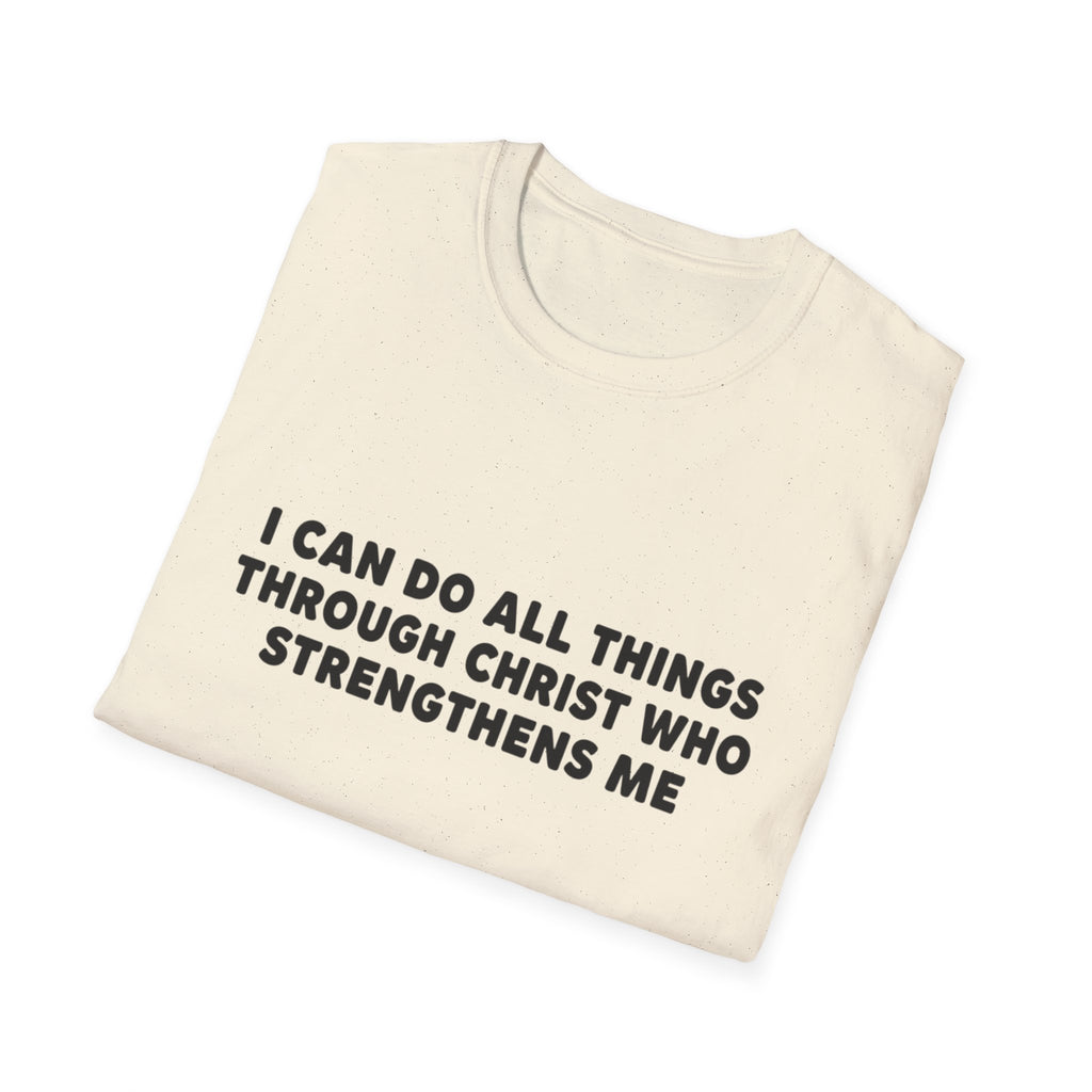 Christian Inspirational T-Shirt — "I Can Do All Things Through Christ"