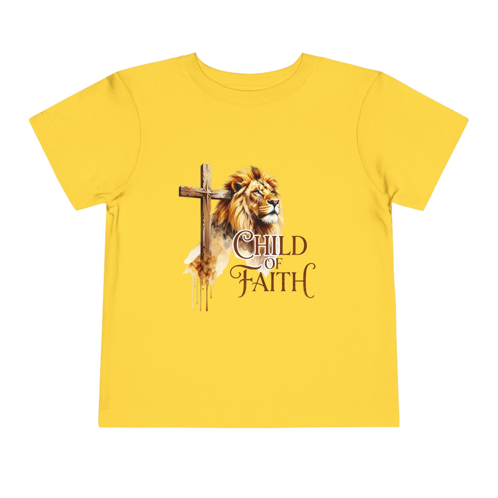 Child of Faith Toddler Tee — Lion & Cross Christian Kids Shirt