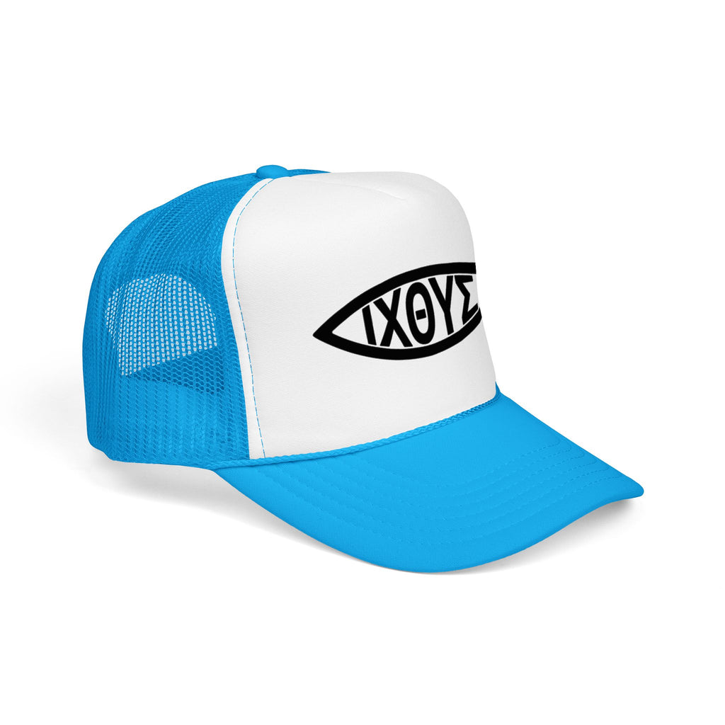 Christian Fish Trucker Hat with ΙΧΘΥΣ Ichthys Design