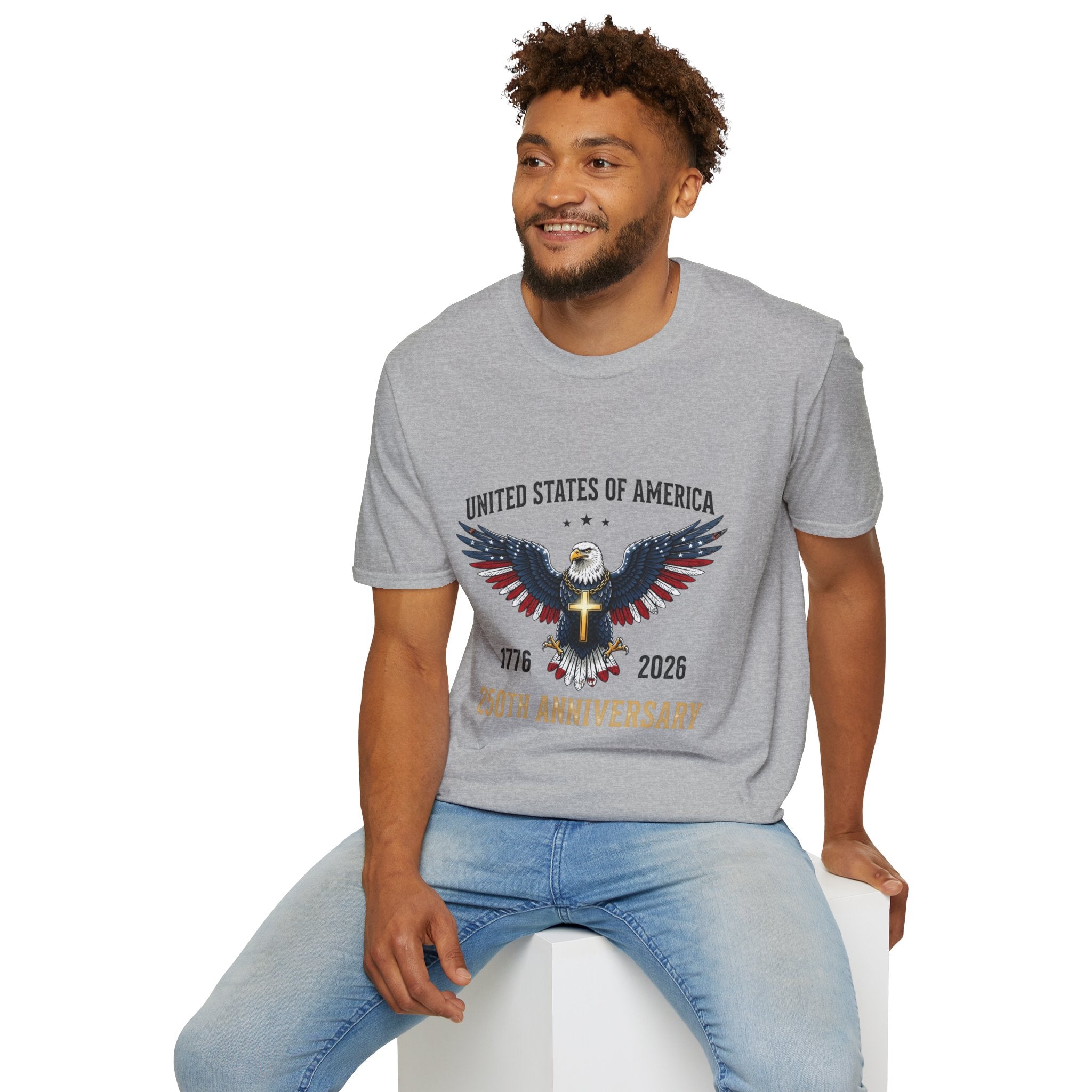 American Eagle Graphic T-Shirt — United States of America 1776–2026 Patriotic Tee