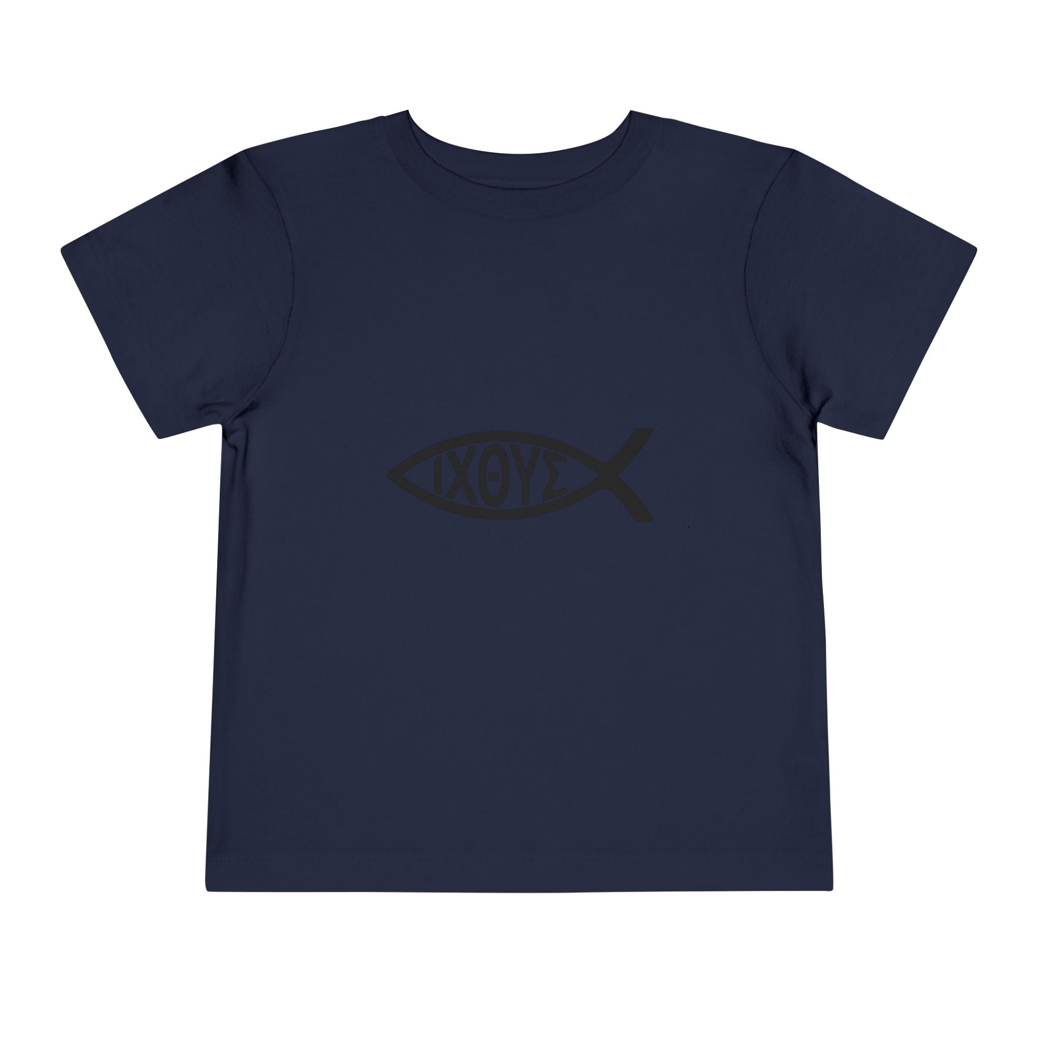Toddler Tee — Christian Ichthys Fish Logo Kids Shirt (Faith Symbol)