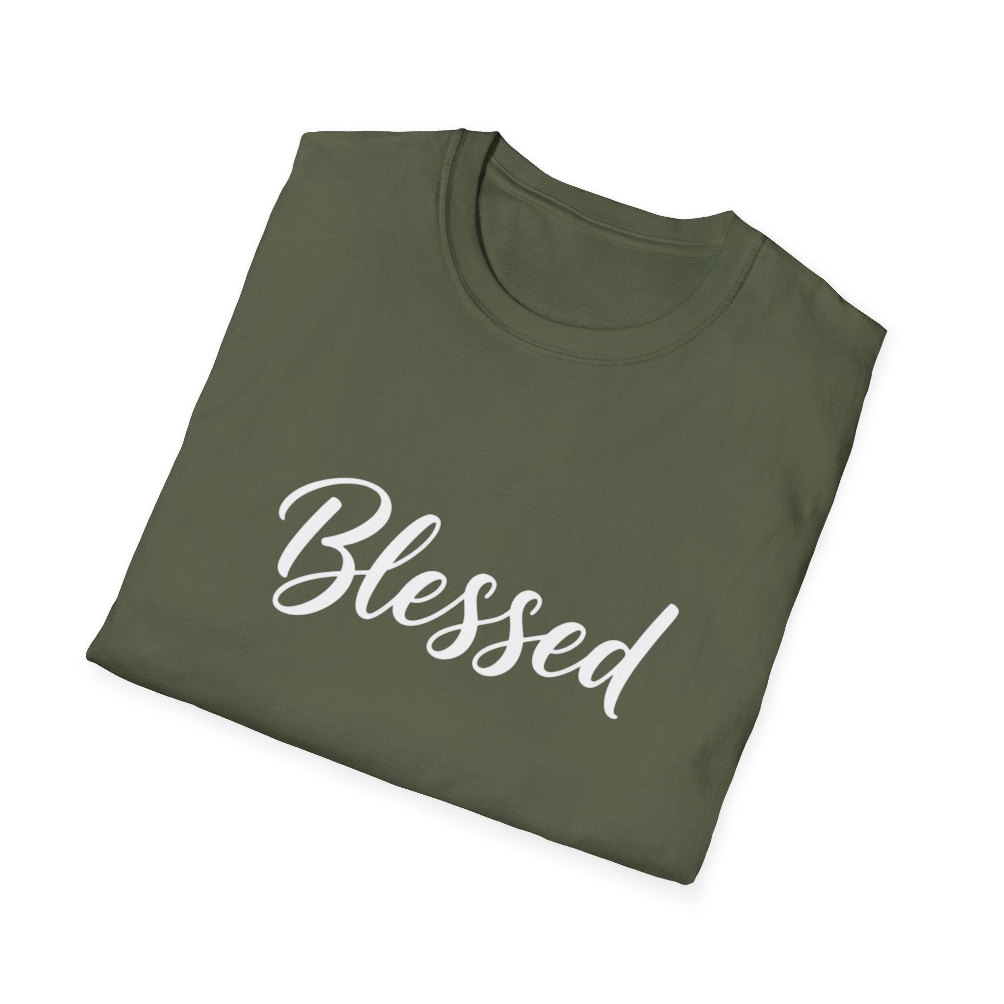 Blessed Script T-Shirt — Inspirational Faith Graphic Tee