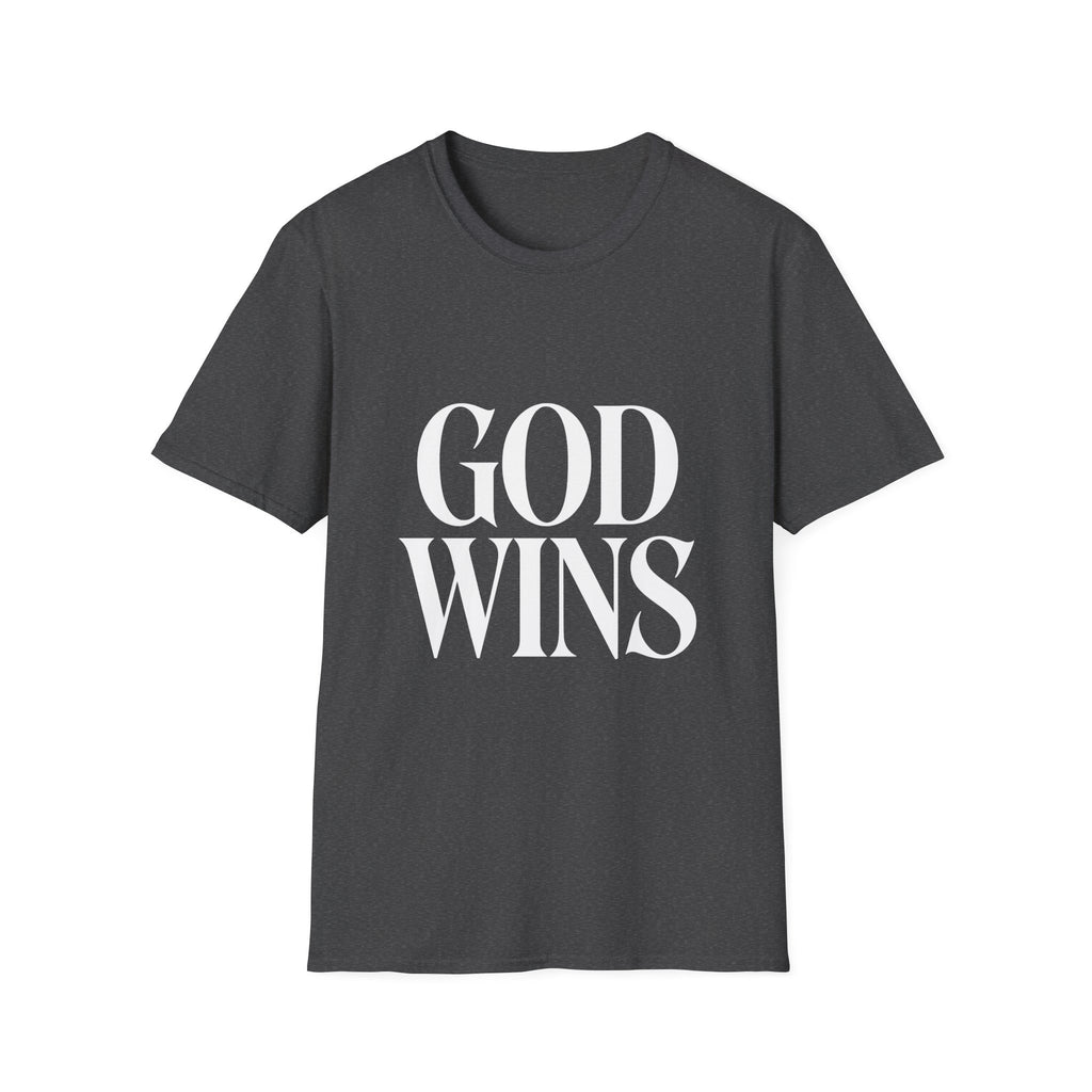 God Wins T-Shirt — Inspirational Christian Faith Tee
