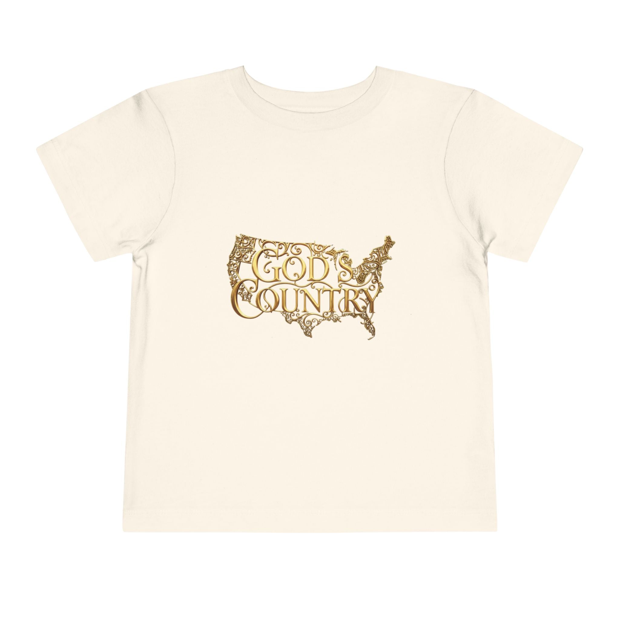 Toddler Tee — "God's Country" Gold Map Graphic