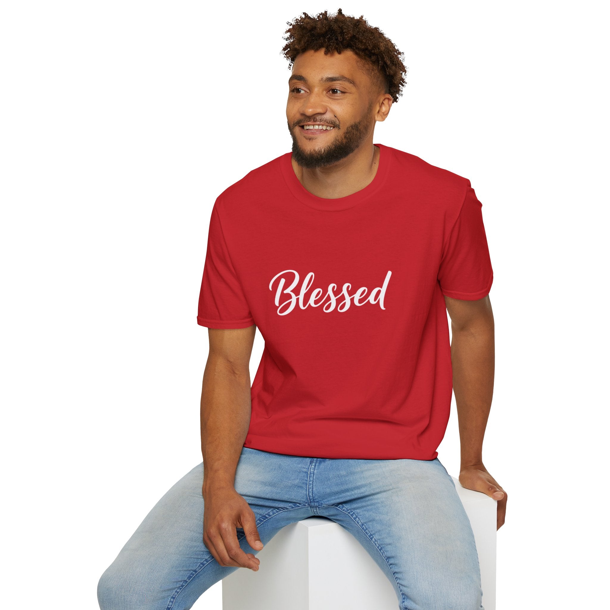 Blessed Script T-Shirt — Inspirational Faith Graphic Tee