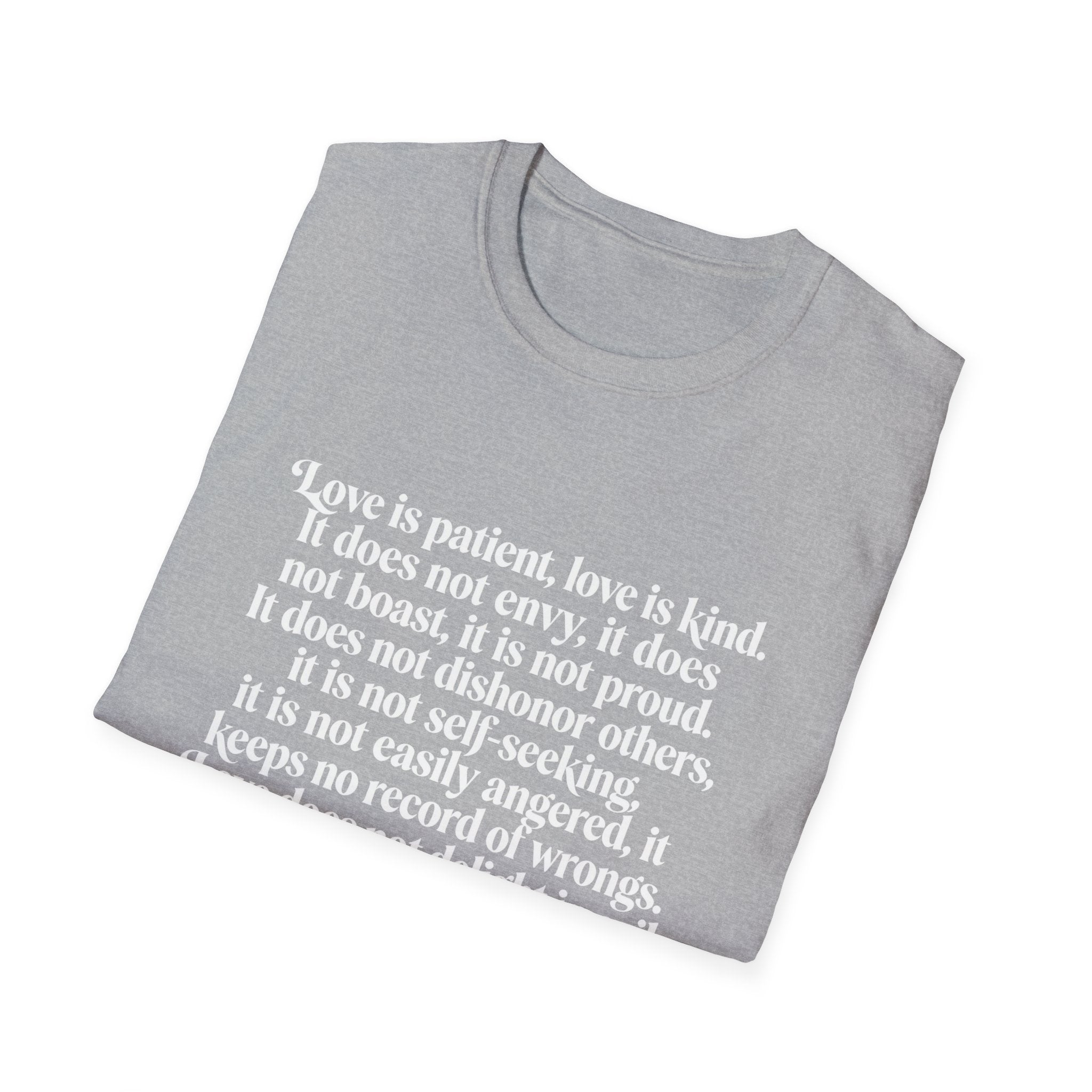 Love Is Patient Tee — 1 Corinthians 13 Inspirational Christian T-Shirt
