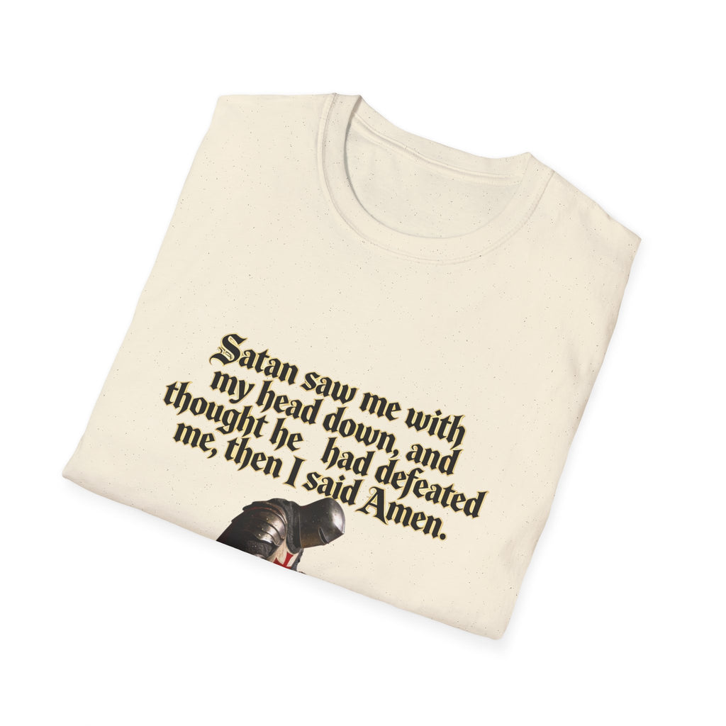 Christian Prayer T‑Shirt — "Satan Saw Me…Then I Said Amen" Faith Tee
