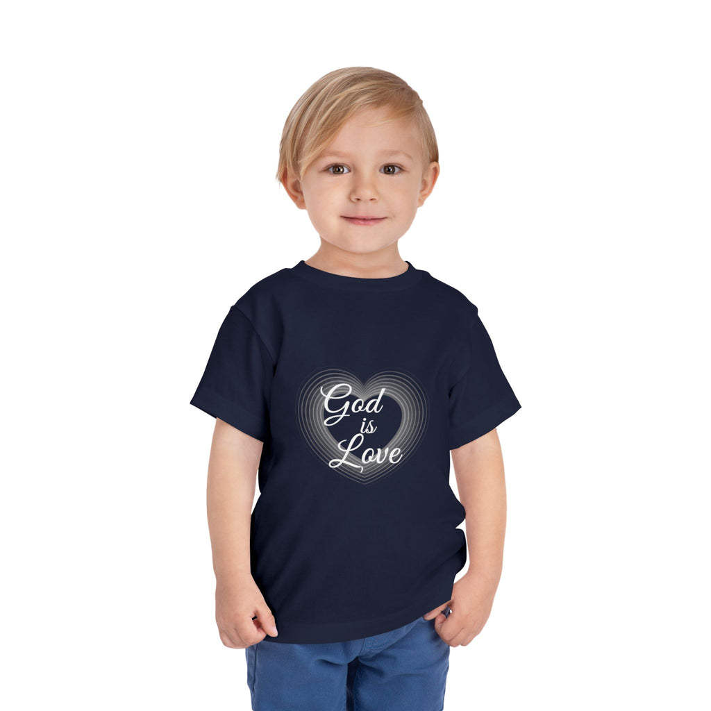 Toddler Tee — "God Is Love" Heart Christian Shirt