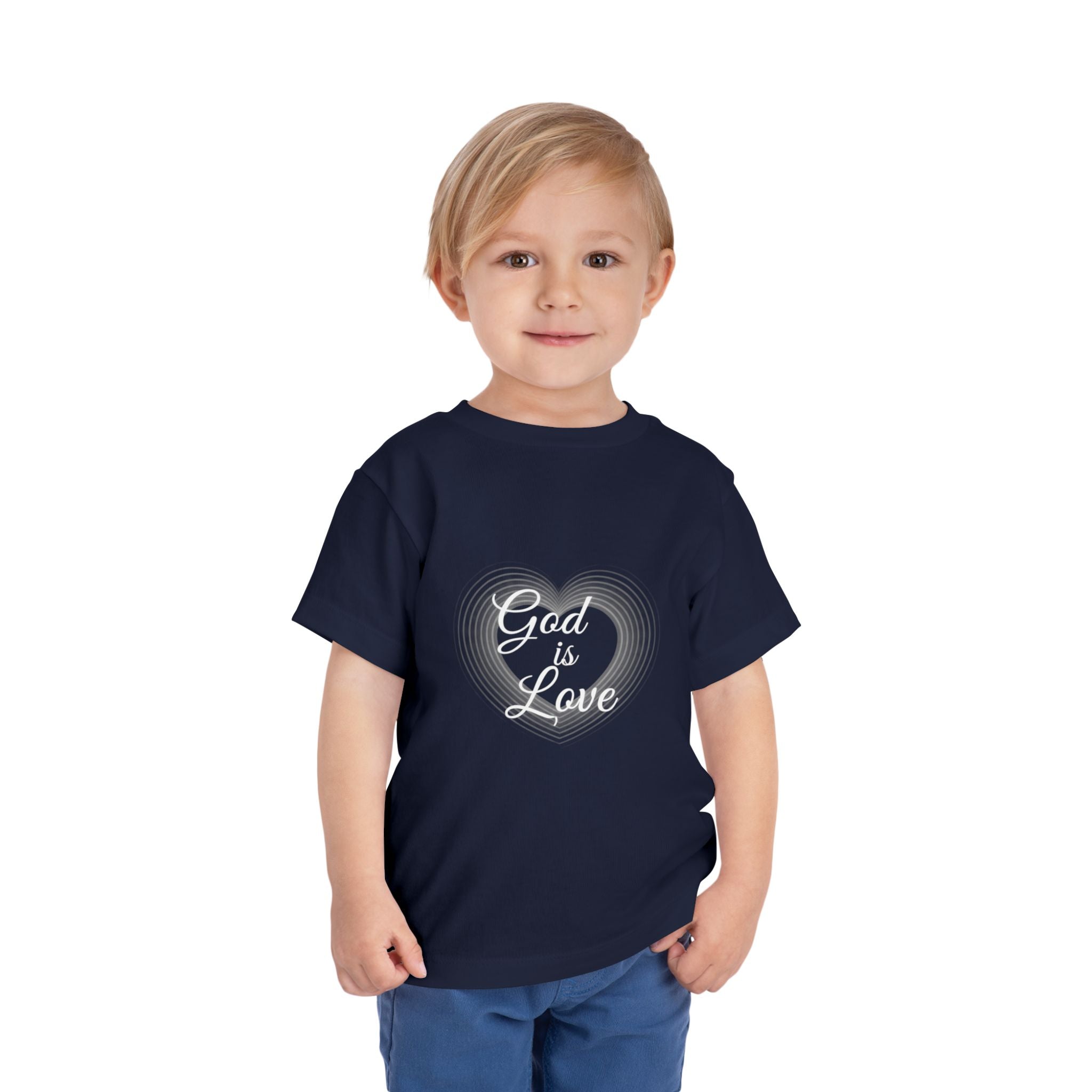 Toddler Tee — "God Is Love" Heart Christian Shirt