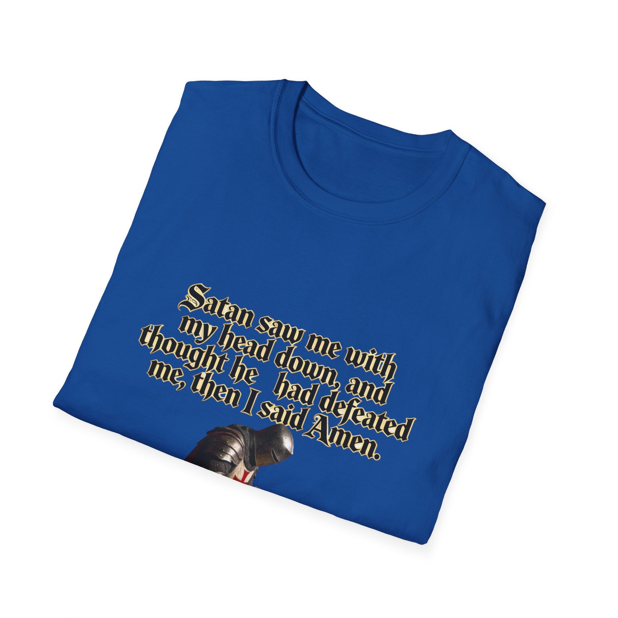 Christian Prayer T‑Shirt — "Satan Saw Me…Then I Said Amen" Faith Tee