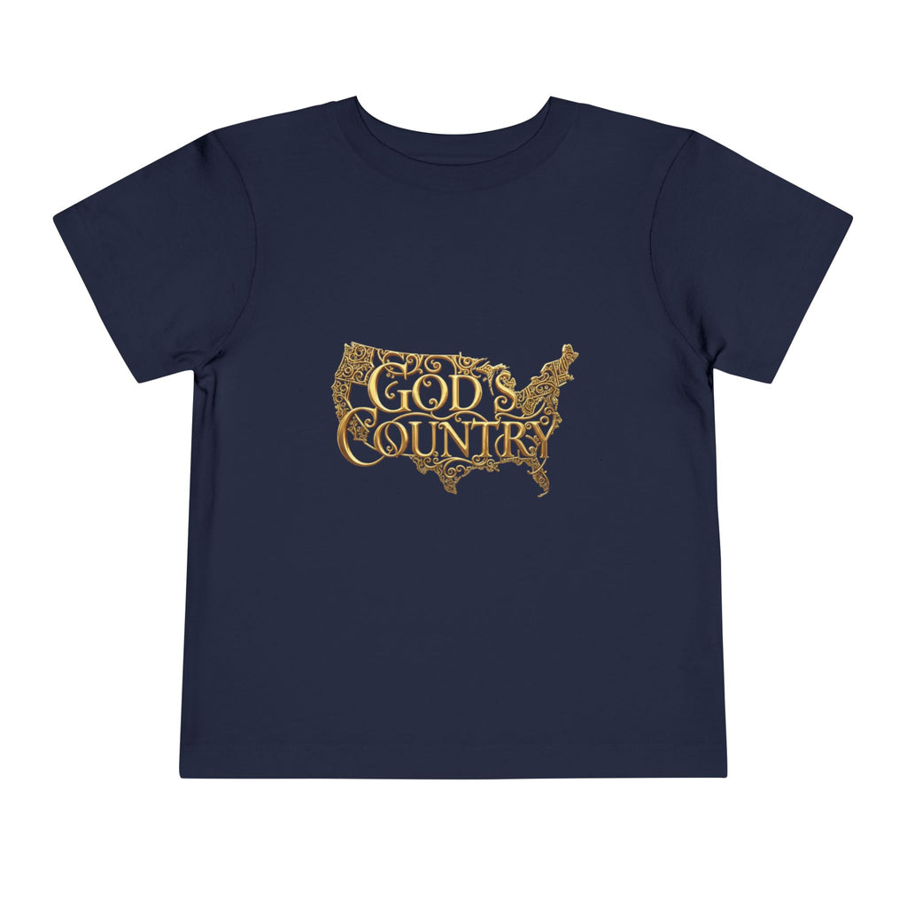 Toddler Tee — "God's Country" Gold Map Graphic