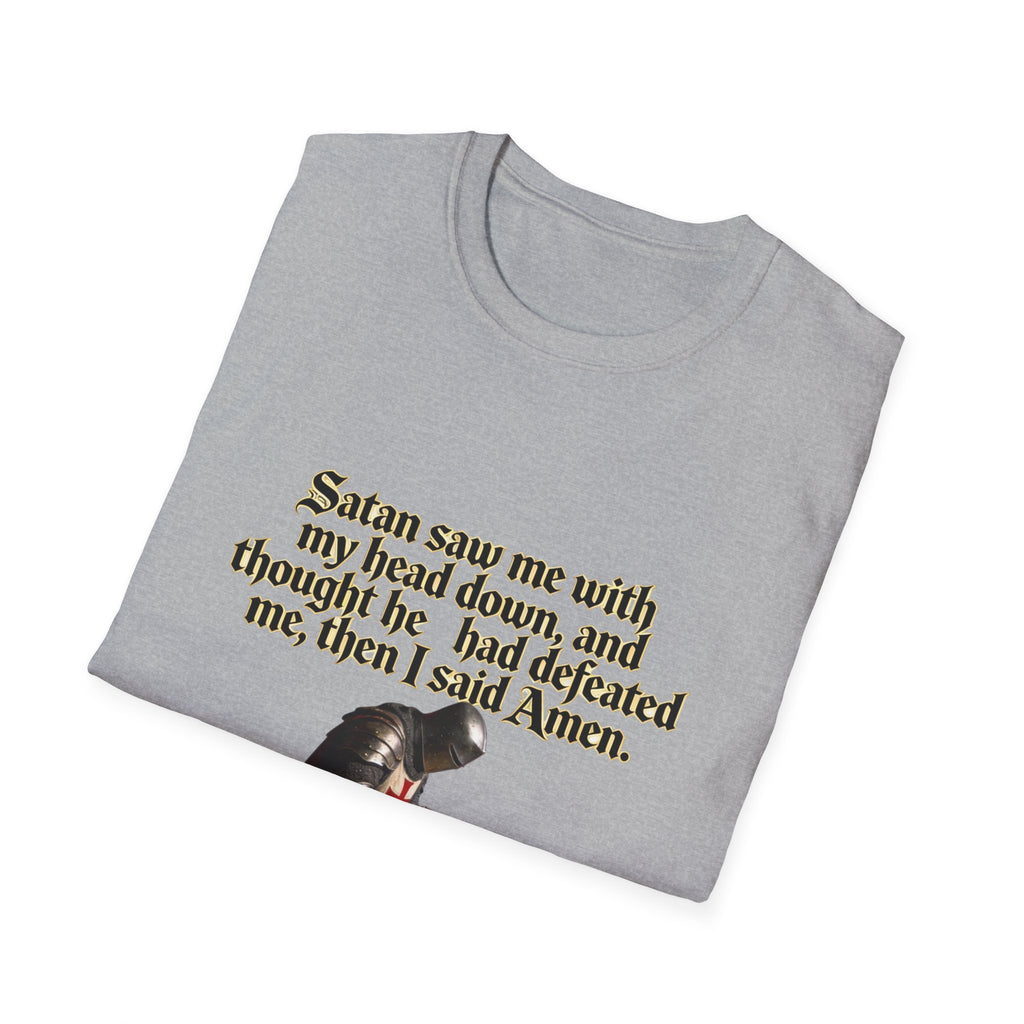 Christian Prayer T‑Shirt — "Satan Saw Me…Then I Said Amen" Faith Tee