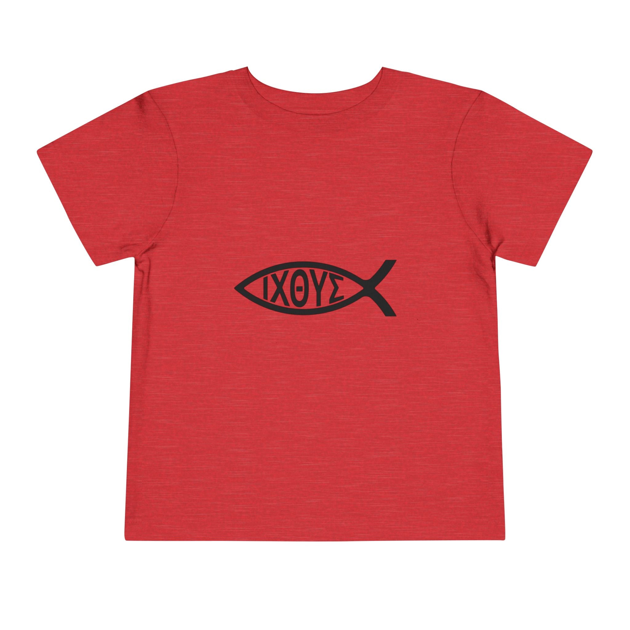 Toddler Tee — Christian Ichthys Fish Logo Kids Shirt (Faith Symbol)