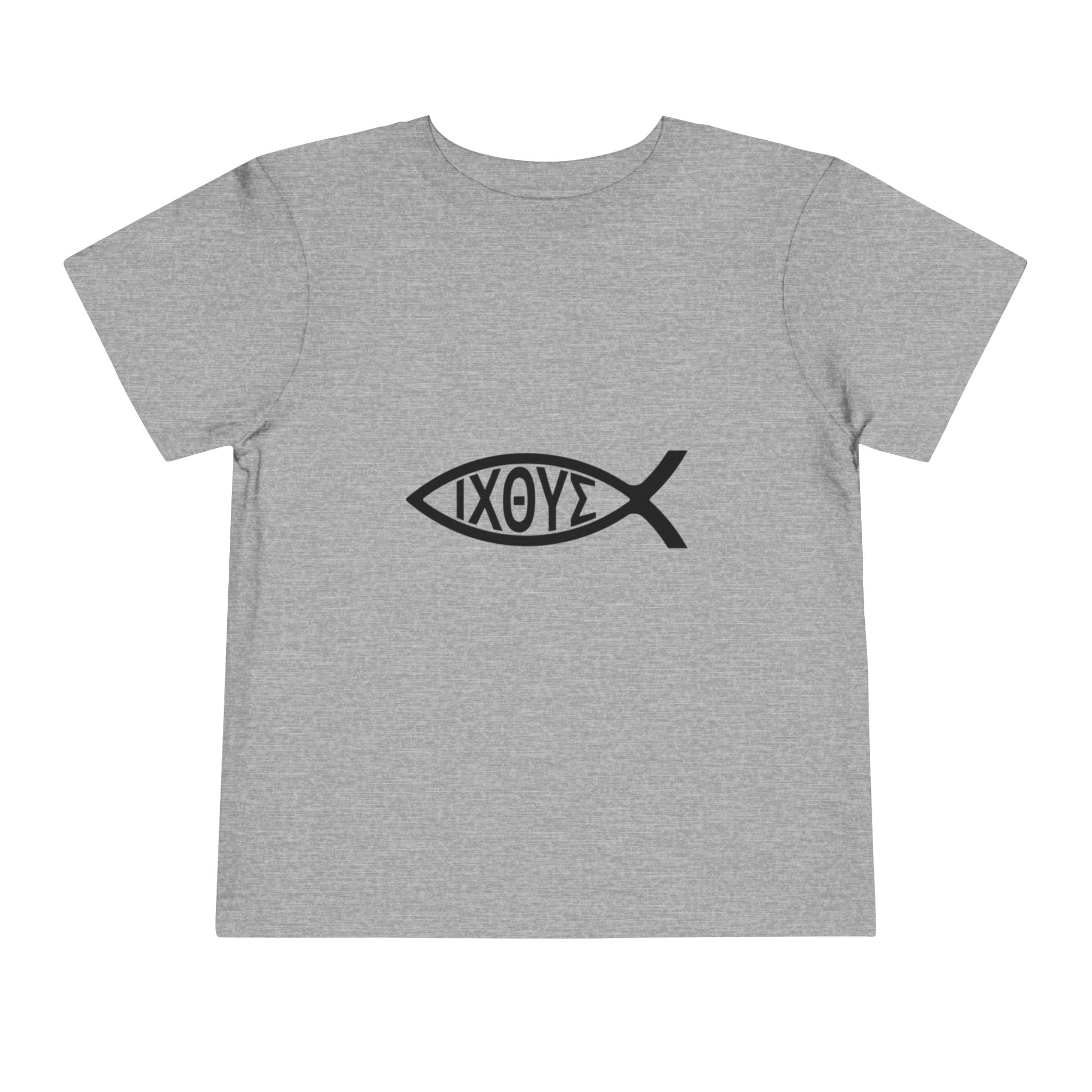 Toddler Tee — Christian Ichthys Fish Logo Kids Shirt (Faith Symbol)