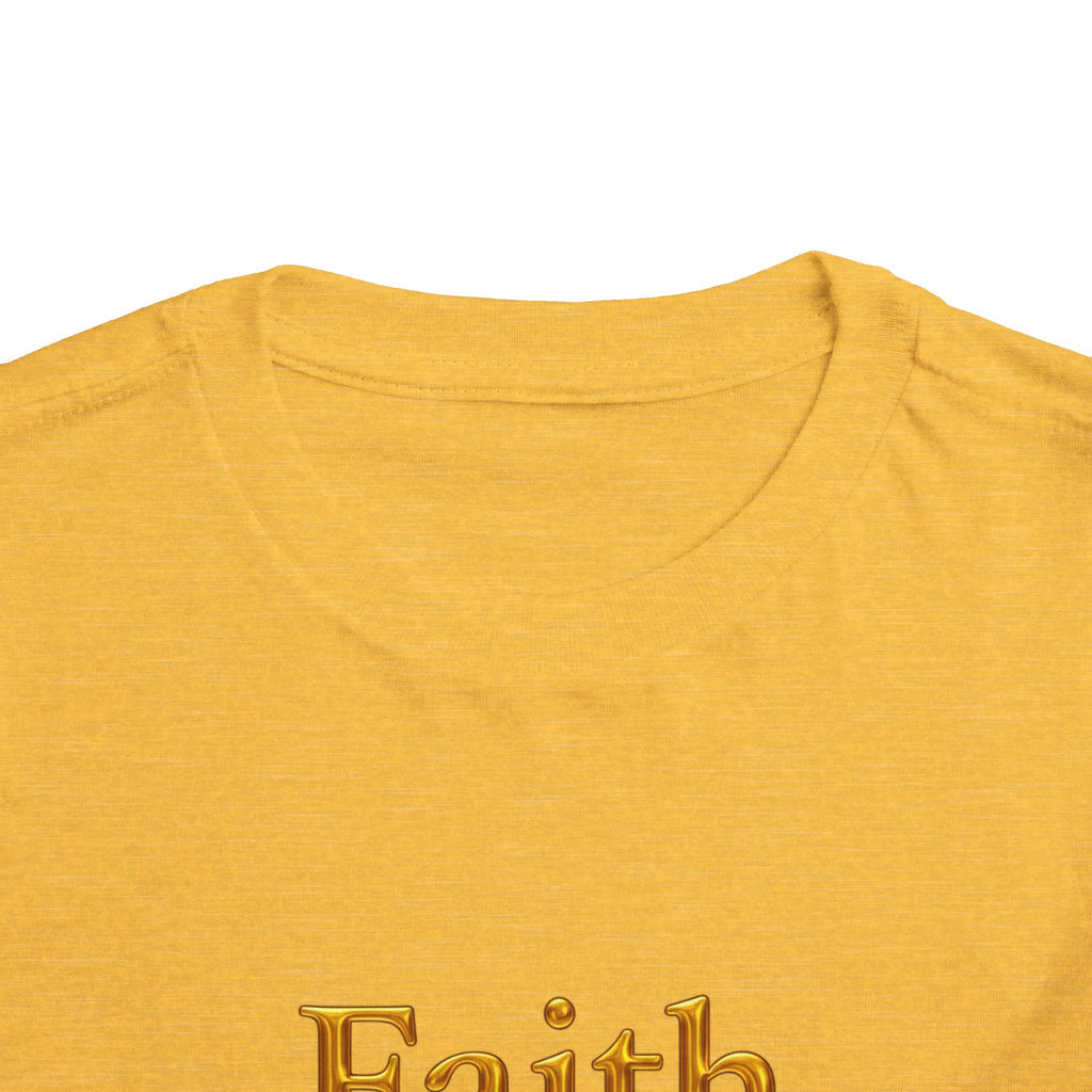 Toddler Tee — Faith Hope Love Gold Text