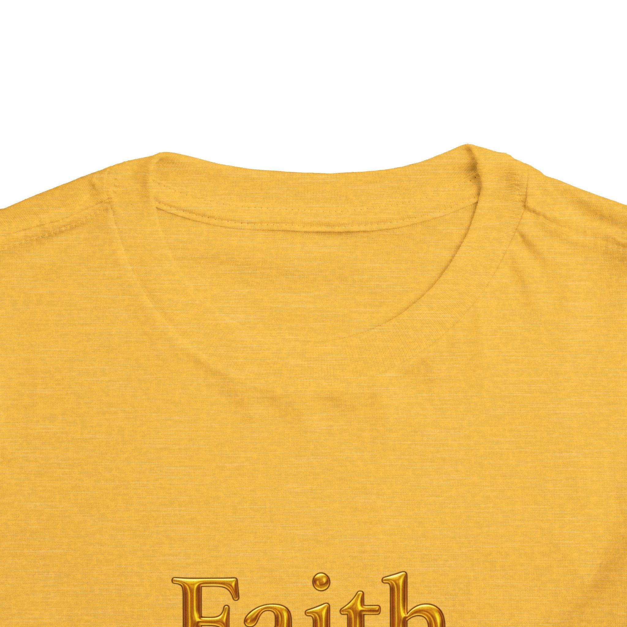 Toddler Tee — Faith Hope Love Gold Text