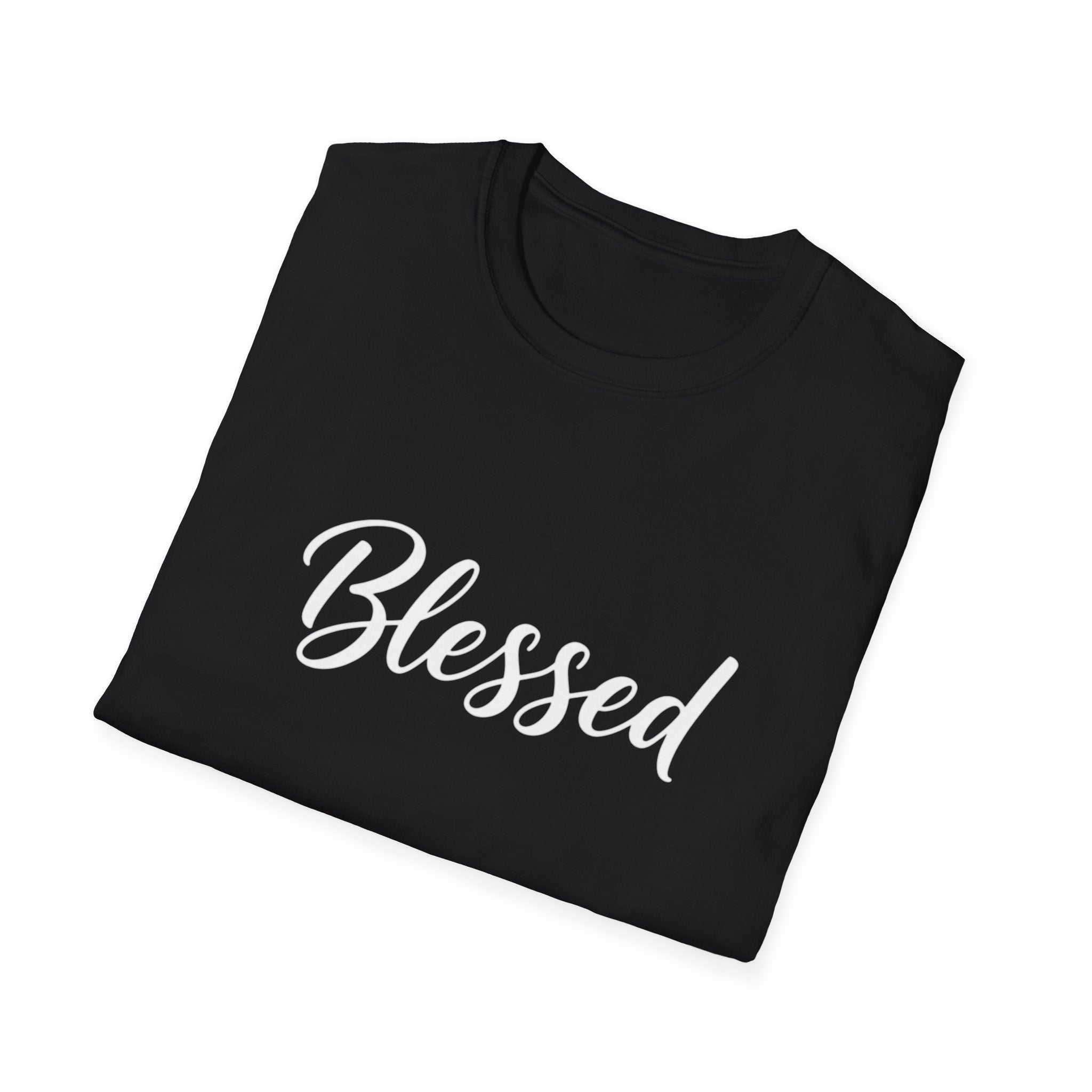 Blessed Script T-Shirt — Inspirational Faith Graphic Tee