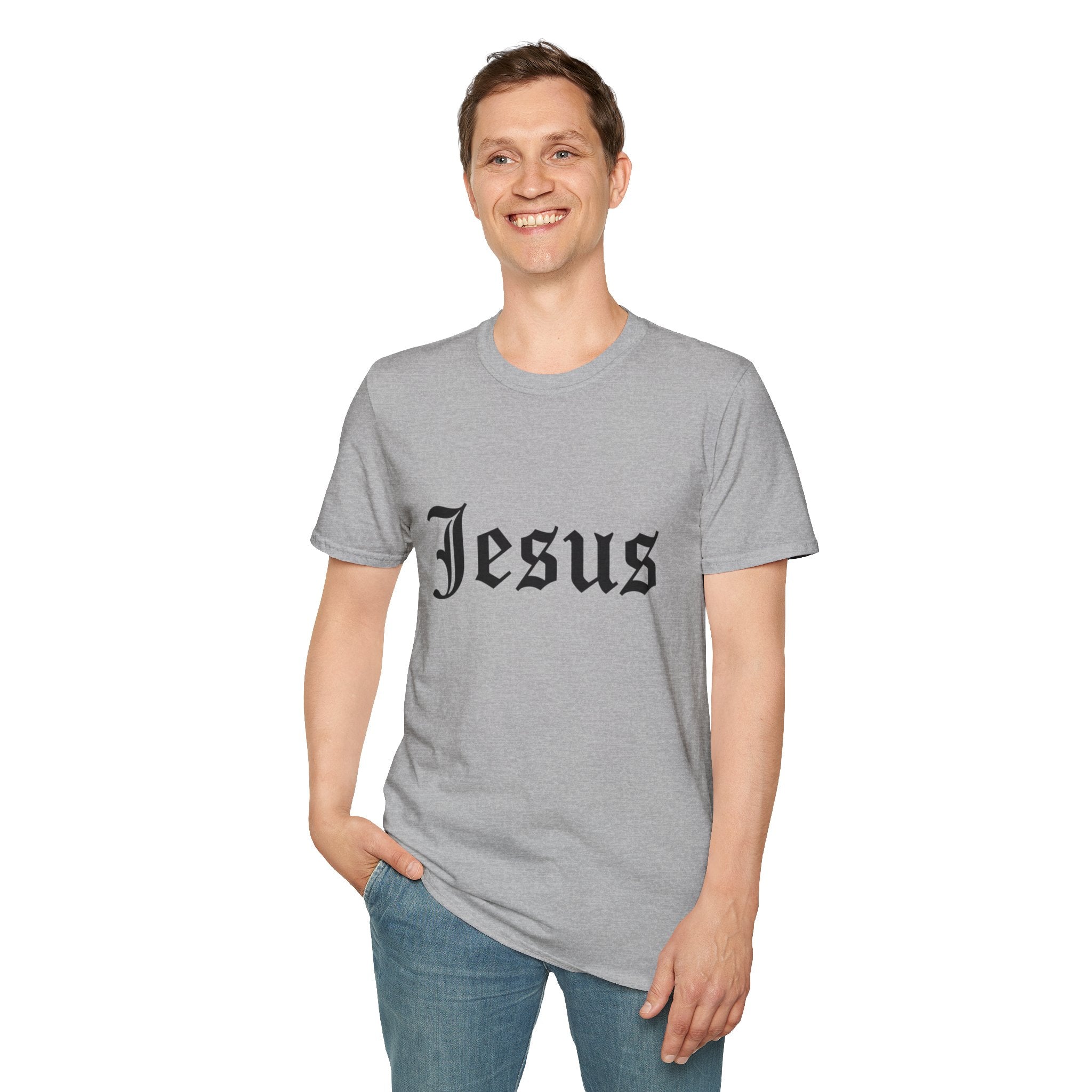 Jesus Gothic Script T-Shirt — Christian Faith Tee