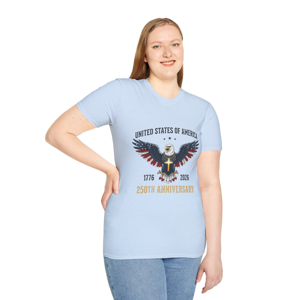 American Eagle Graphic T-Shirt — United States of America 1776–2026 Patriotic Tee