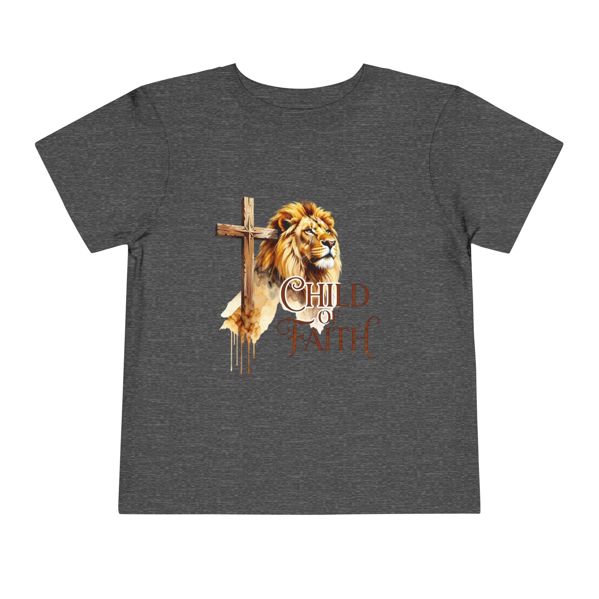 Child of Faith Toddler Tee — Lion & Cross Christian Kids Shirt