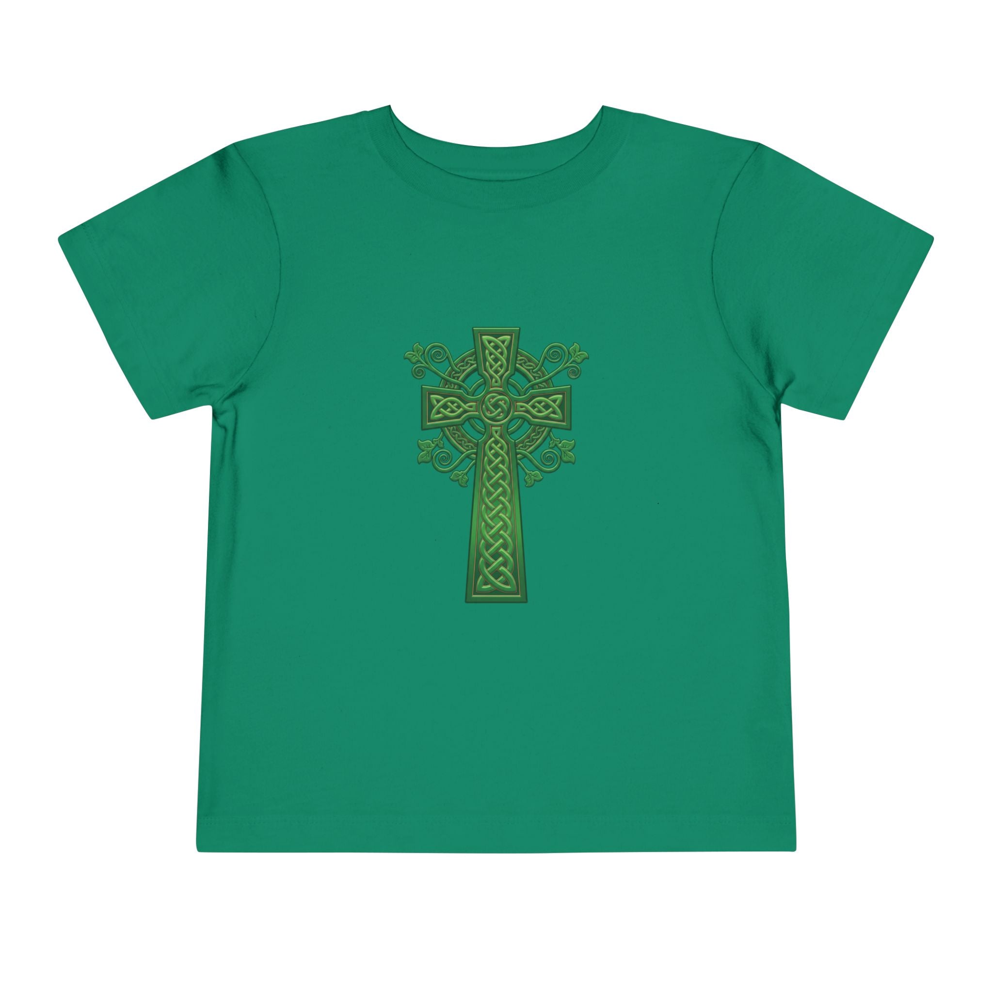 Toddler Tee — Green Celtic Cross Graphic (St. Patrick’s Day)