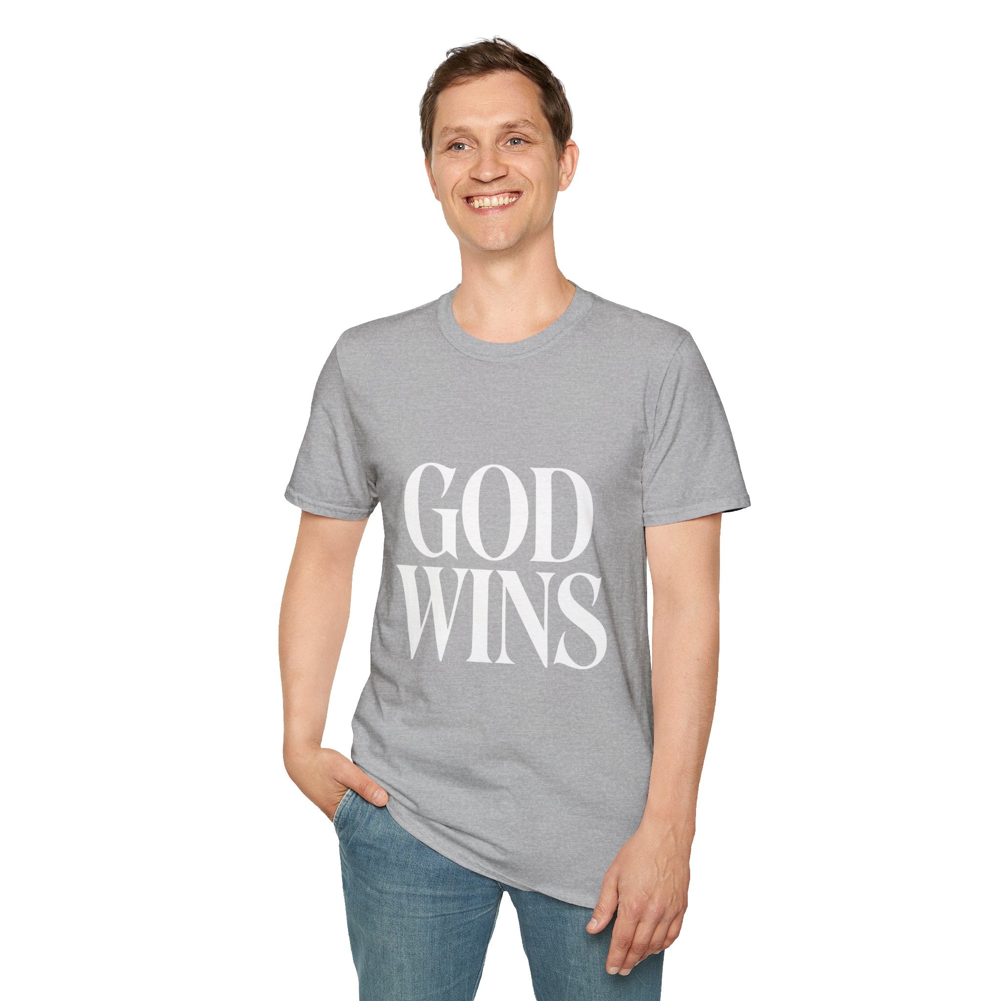 God Wins T-Shirt — Inspirational Christian Faith Tee