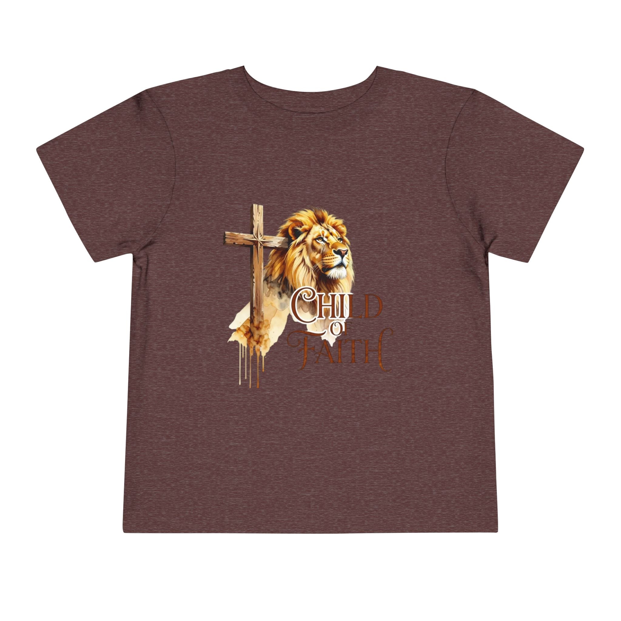 Child of Faith Toddler Tee — Lion & Cross Christian Kids Shirt