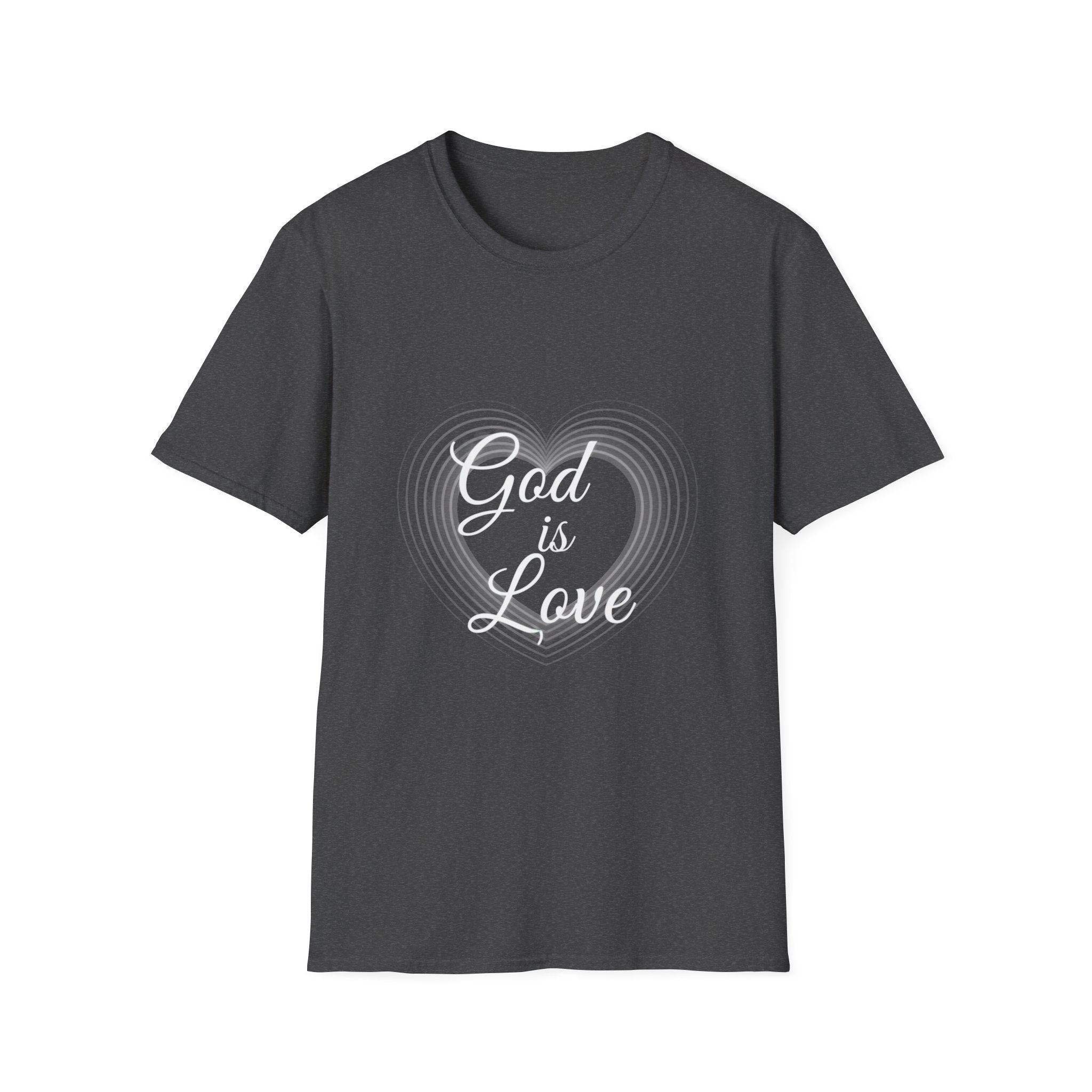 Heart Line Tee – Minimal White Heart Graphic T-Shirt