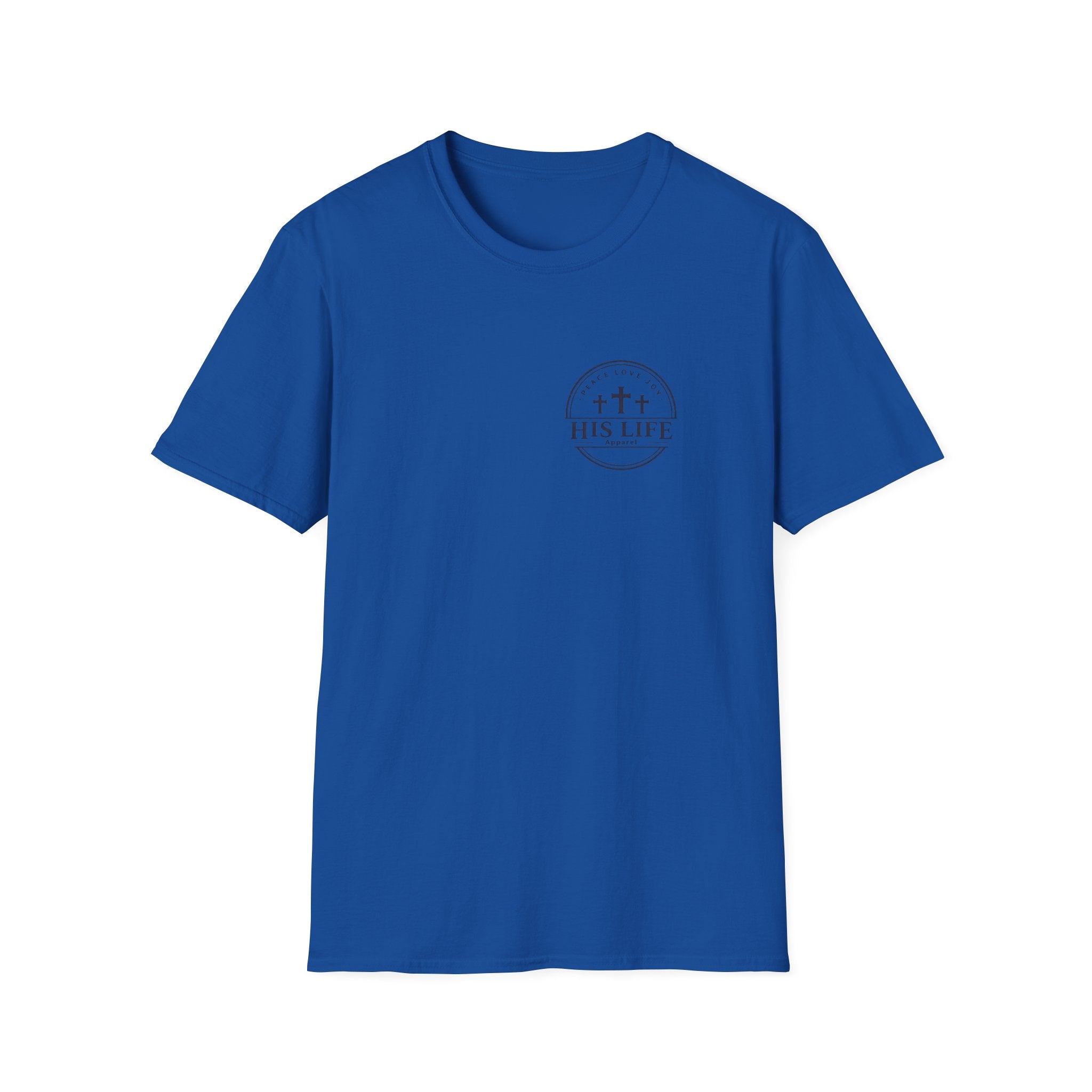 His Life Christian America 250 T-Shirt — Small Cross Logo Faith Tee