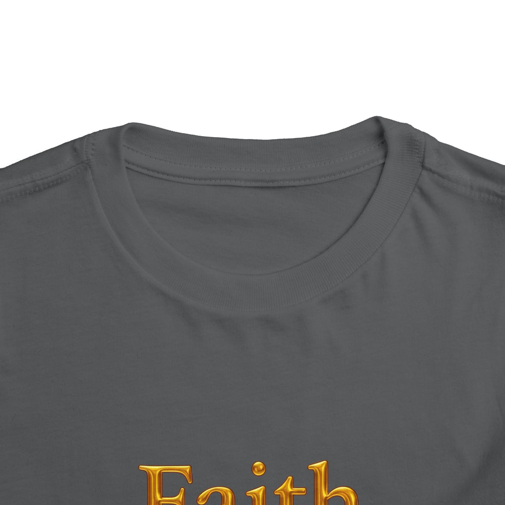 Toddler Tee — Faith Hope Love Gold Text