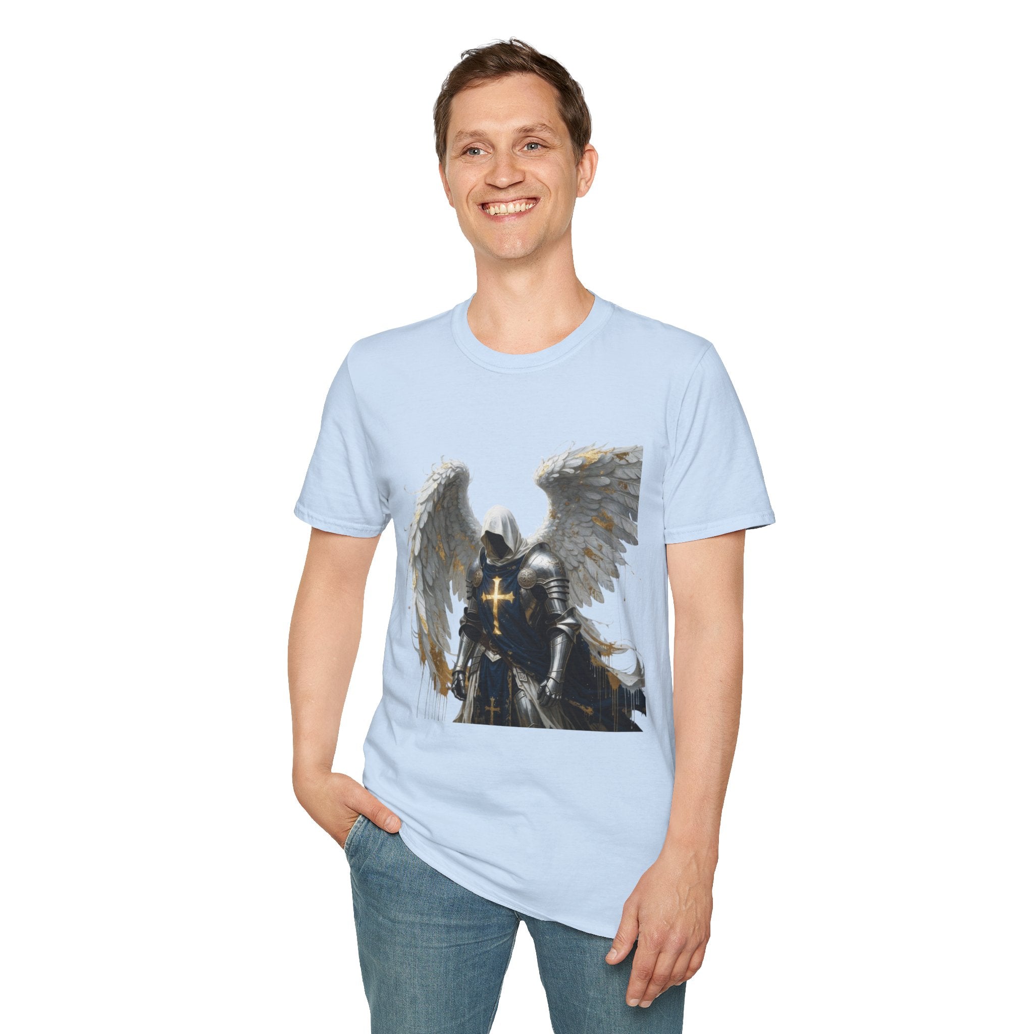 Angel Knight T-Shirt — Gothic Winged Crusader Graphic Tee