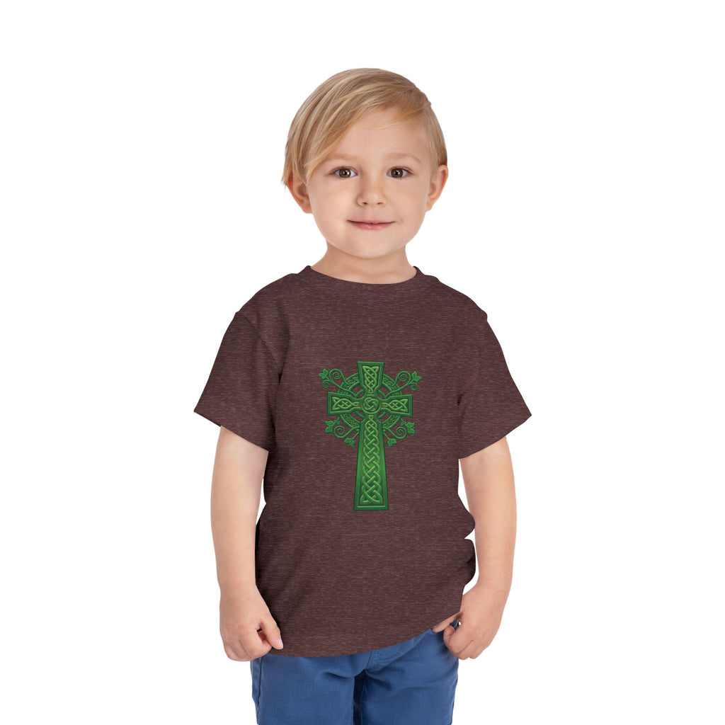 Toddler Tee — Green Celtic Cross Graphic (St. Patrick’s Day)