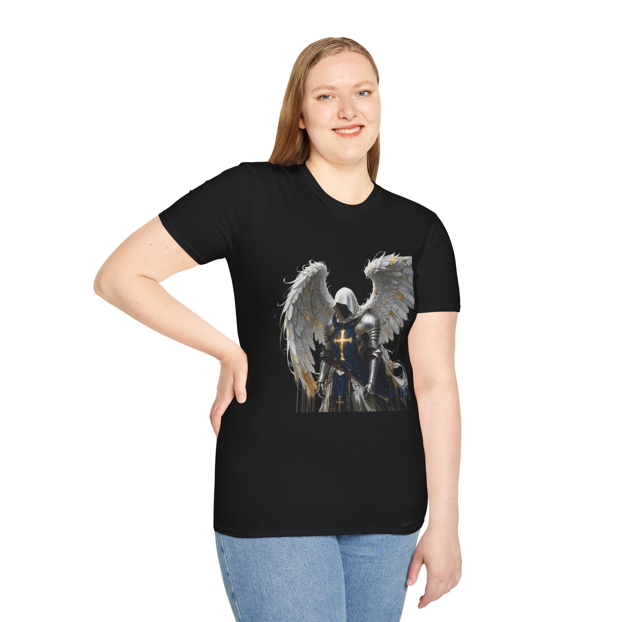 Angel Knight T-Shirt — Gothic Winged Crusader Graphic Tee