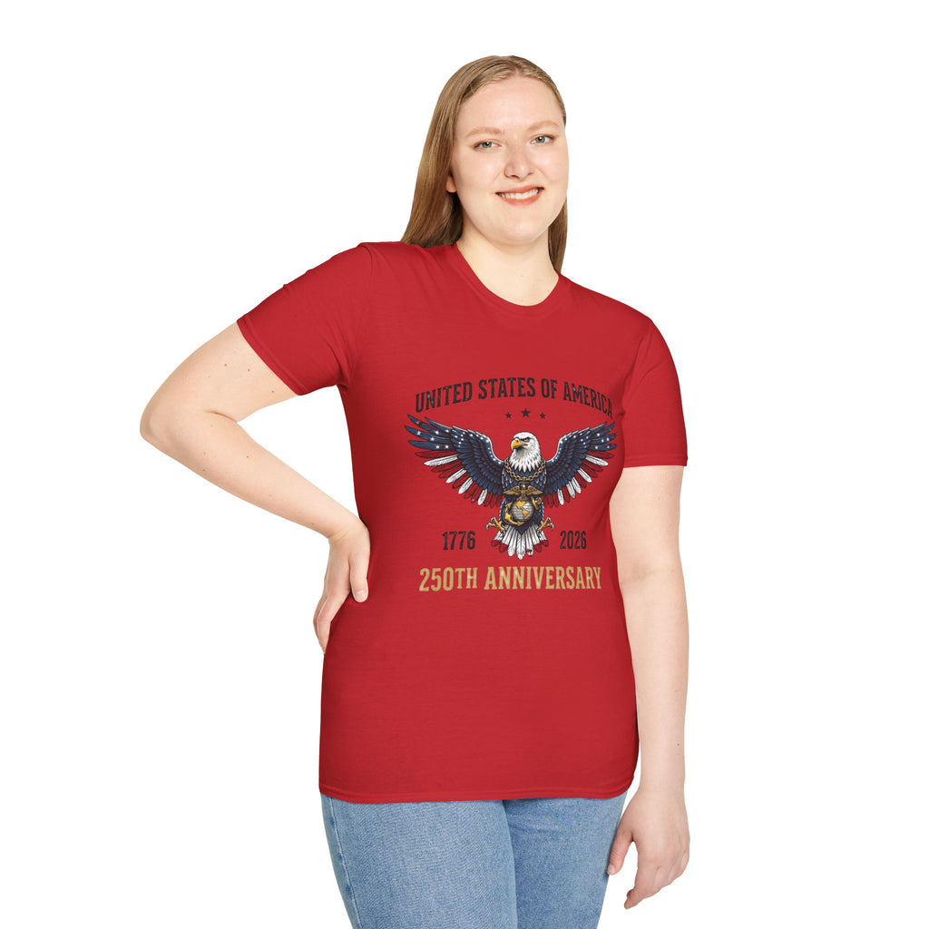 United States of America Eagle T-Shirt — 250th Anniversary 1776–2026 Patriotic Tee