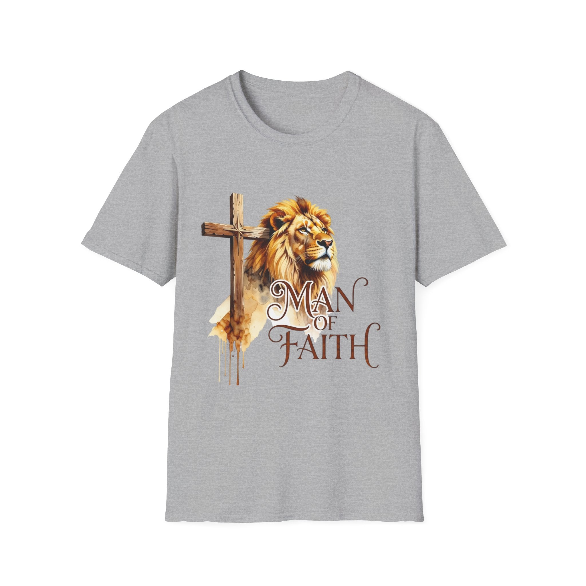 Man of Faith T-Shirt — Lion & Cross Christian Faith Tee