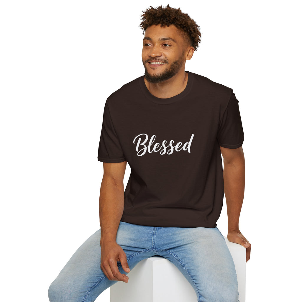 Blessed Script T-Shirt — Inspirational Faith Graphic Tee