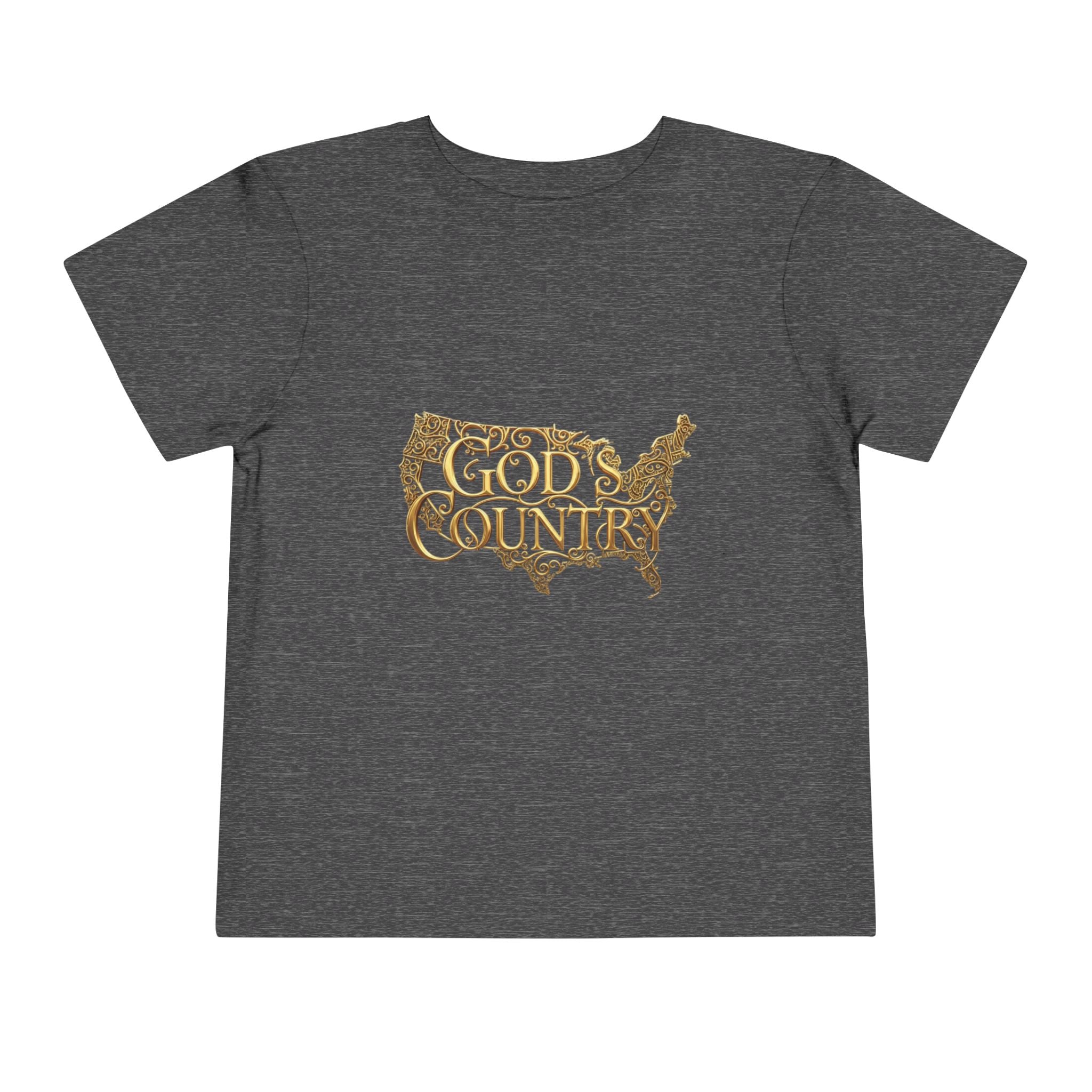 Toddler Tee — "God's Country" Gold Map Graphic
