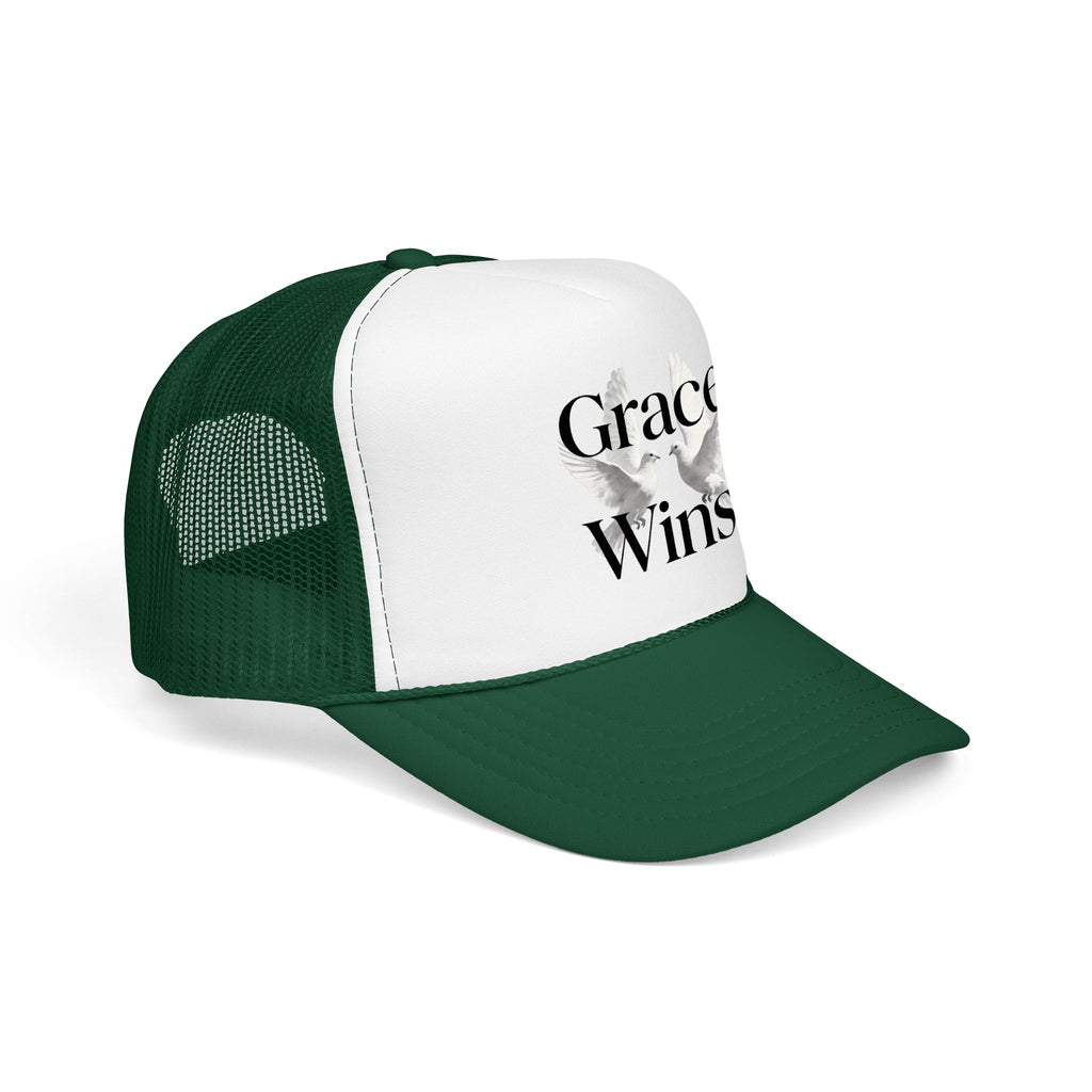 Grace Wins Trucker Hat — Inspirational Dove Foam Cap