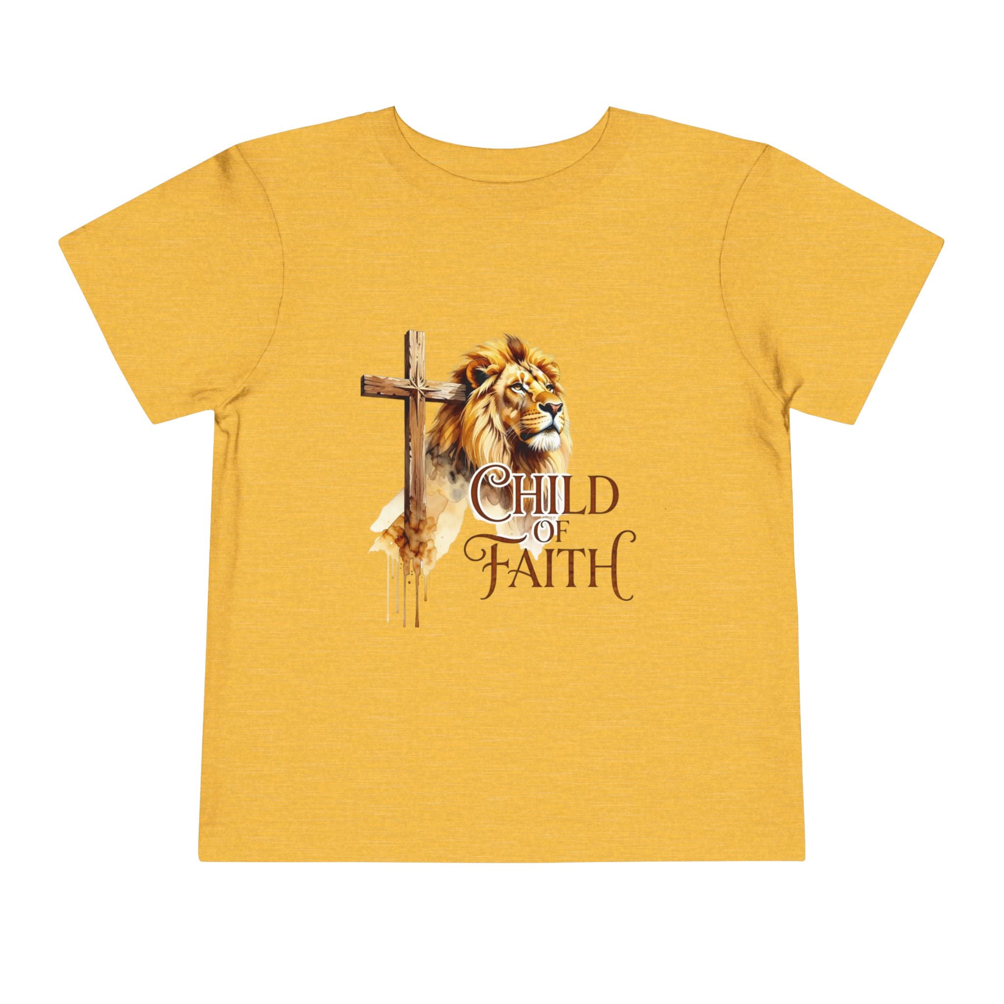 Child of Faith Toddler Tee — Lion & Cross Christian Kids Shirt