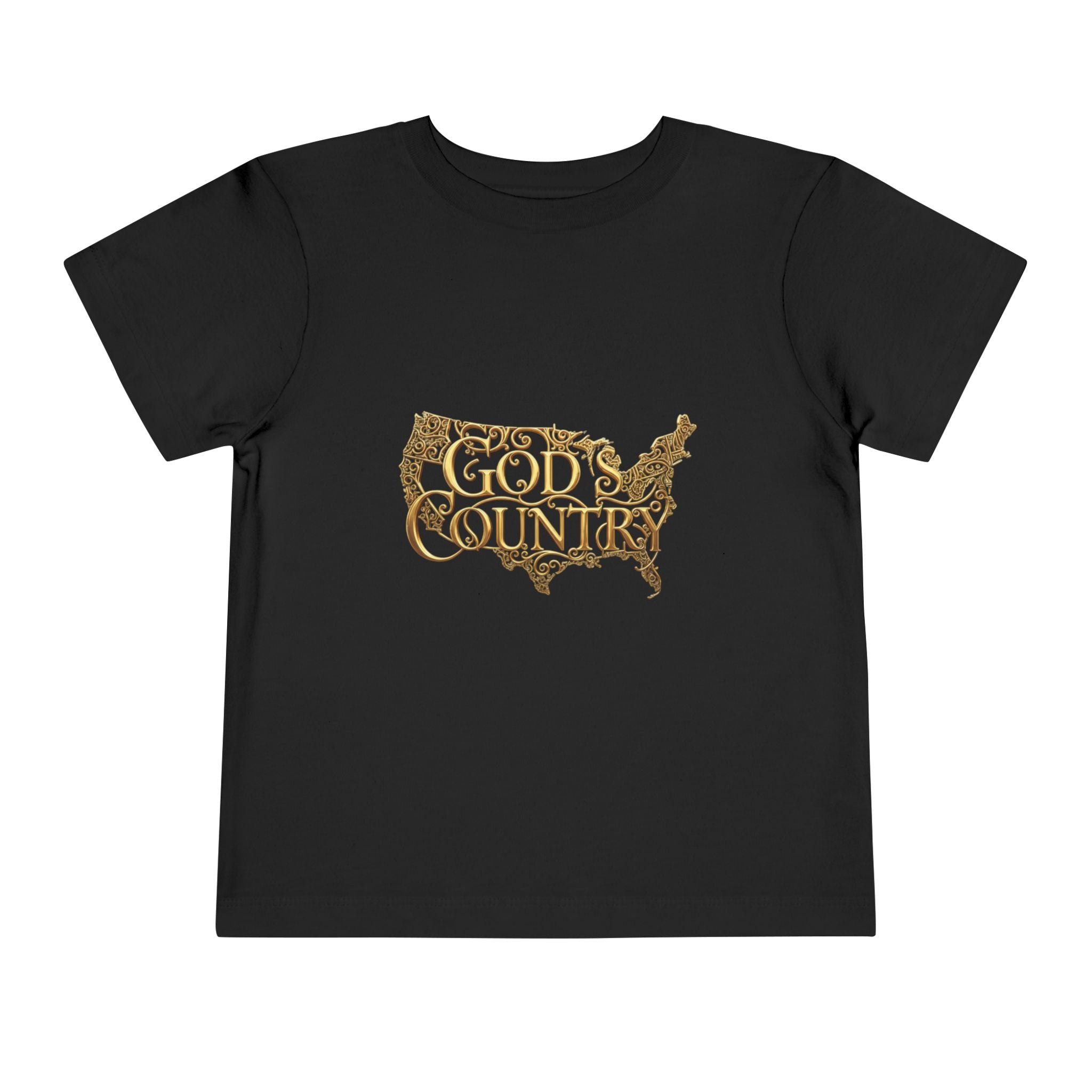 Toddler Tee — "God's Country" Gold Map Graphic