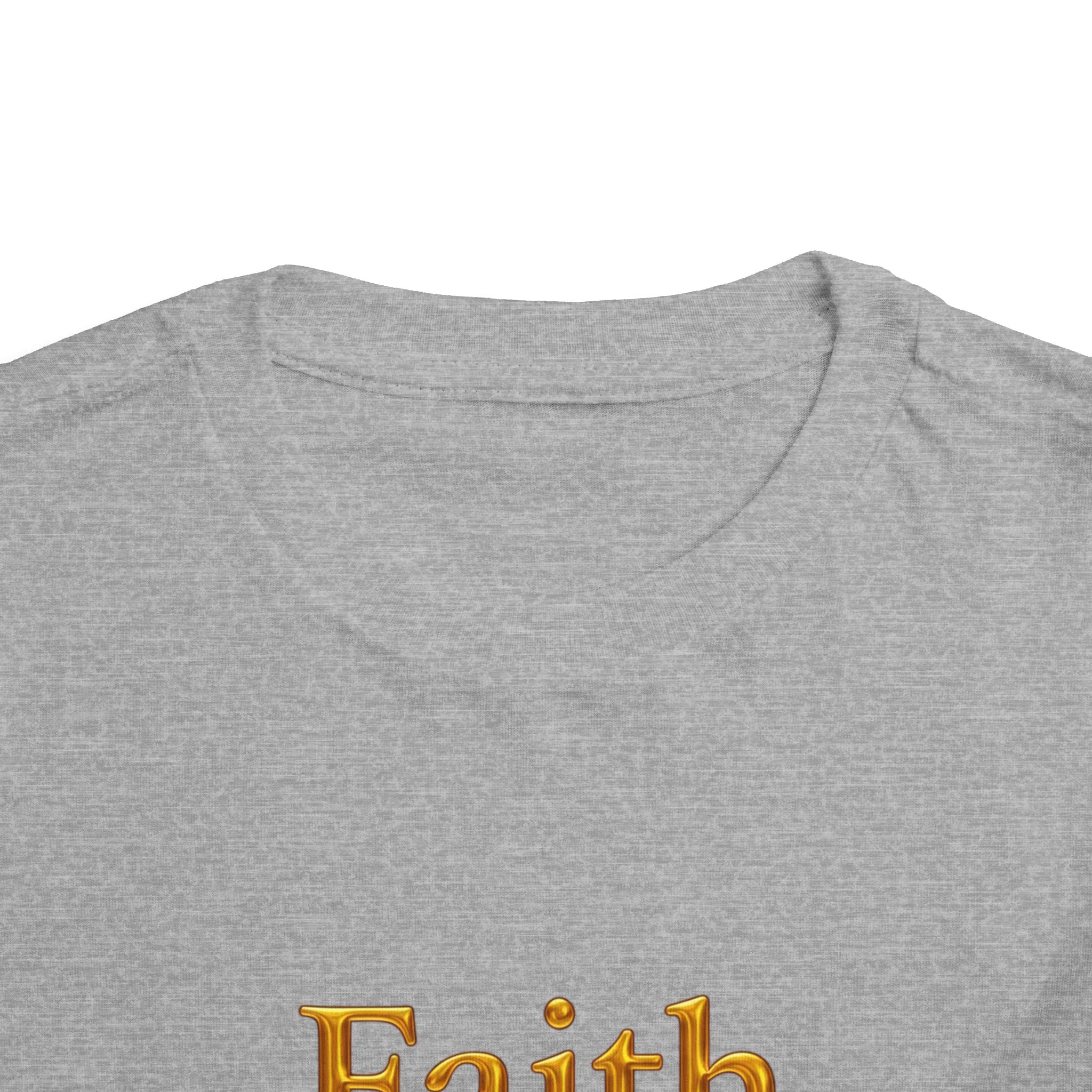 Toddler Tee — Faith Hope Love Gold Text