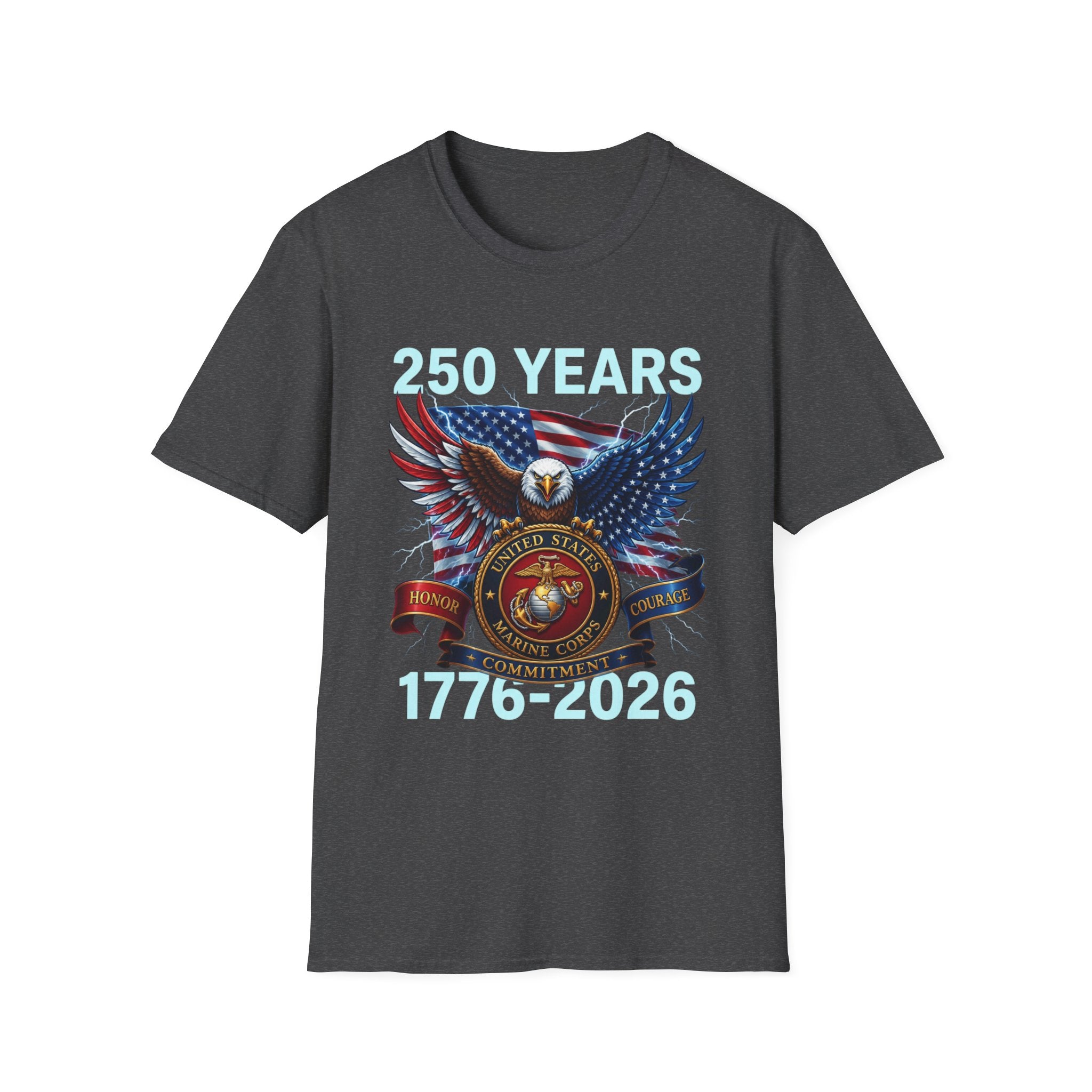 250 Years 1776–2026 Eagle Flag T-Shirt — Patriotic USA Anniversary Tee