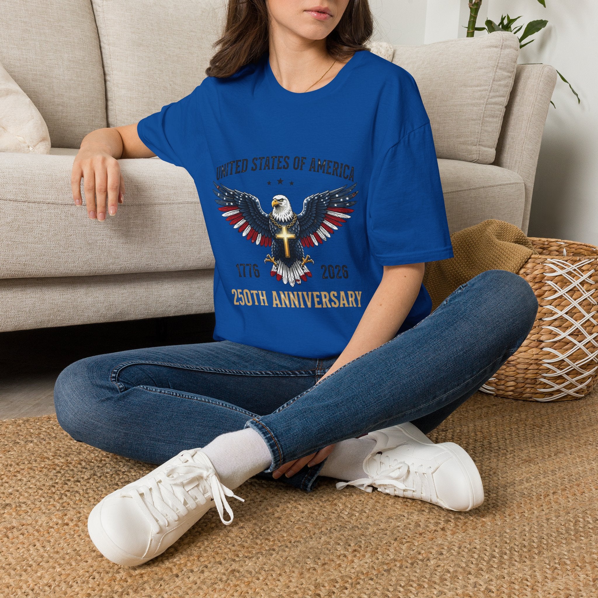 American Eagle Graphic T-Shirt — United States of America 1776–2026 Patriotic Tee
