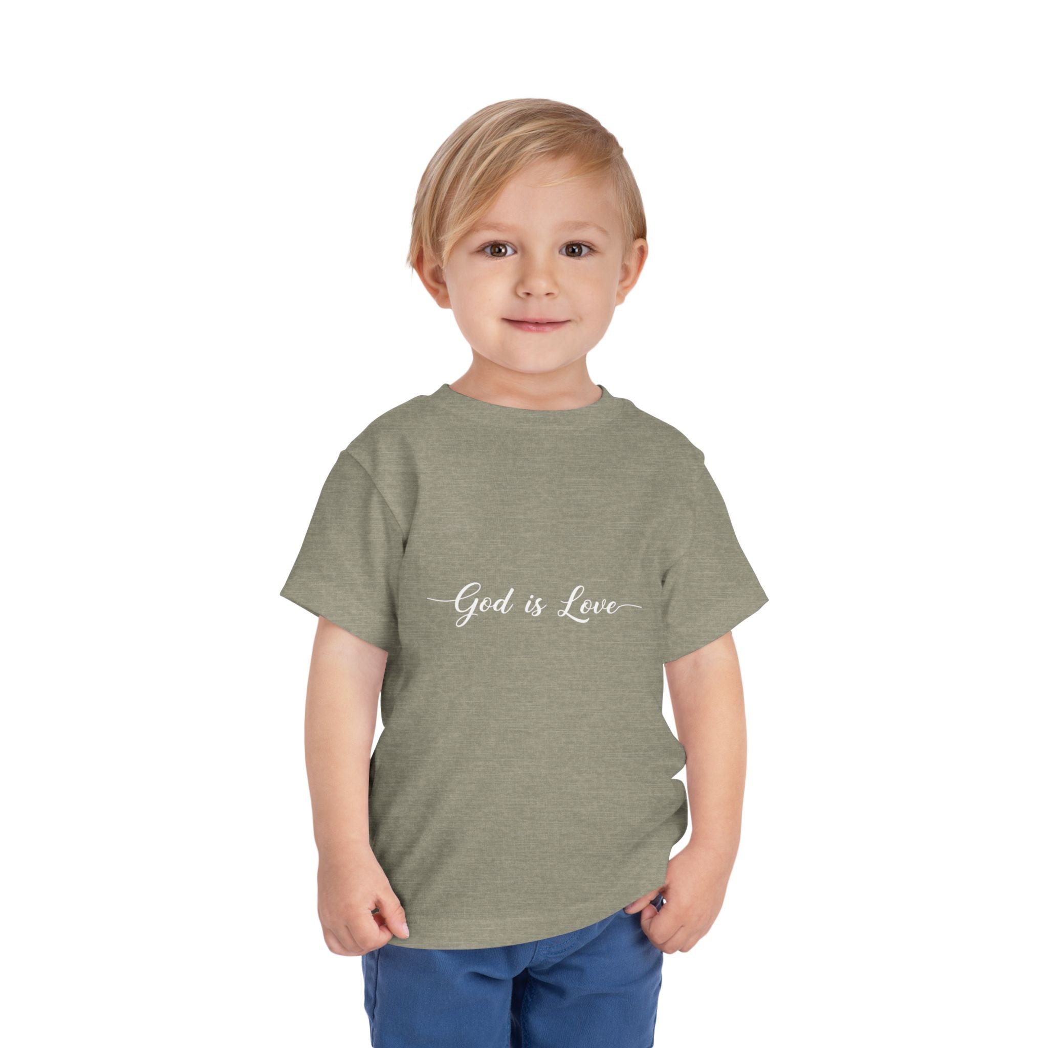 God is Love Toddler Tee — Faith-Based Kids' Short Sleeve Shirt