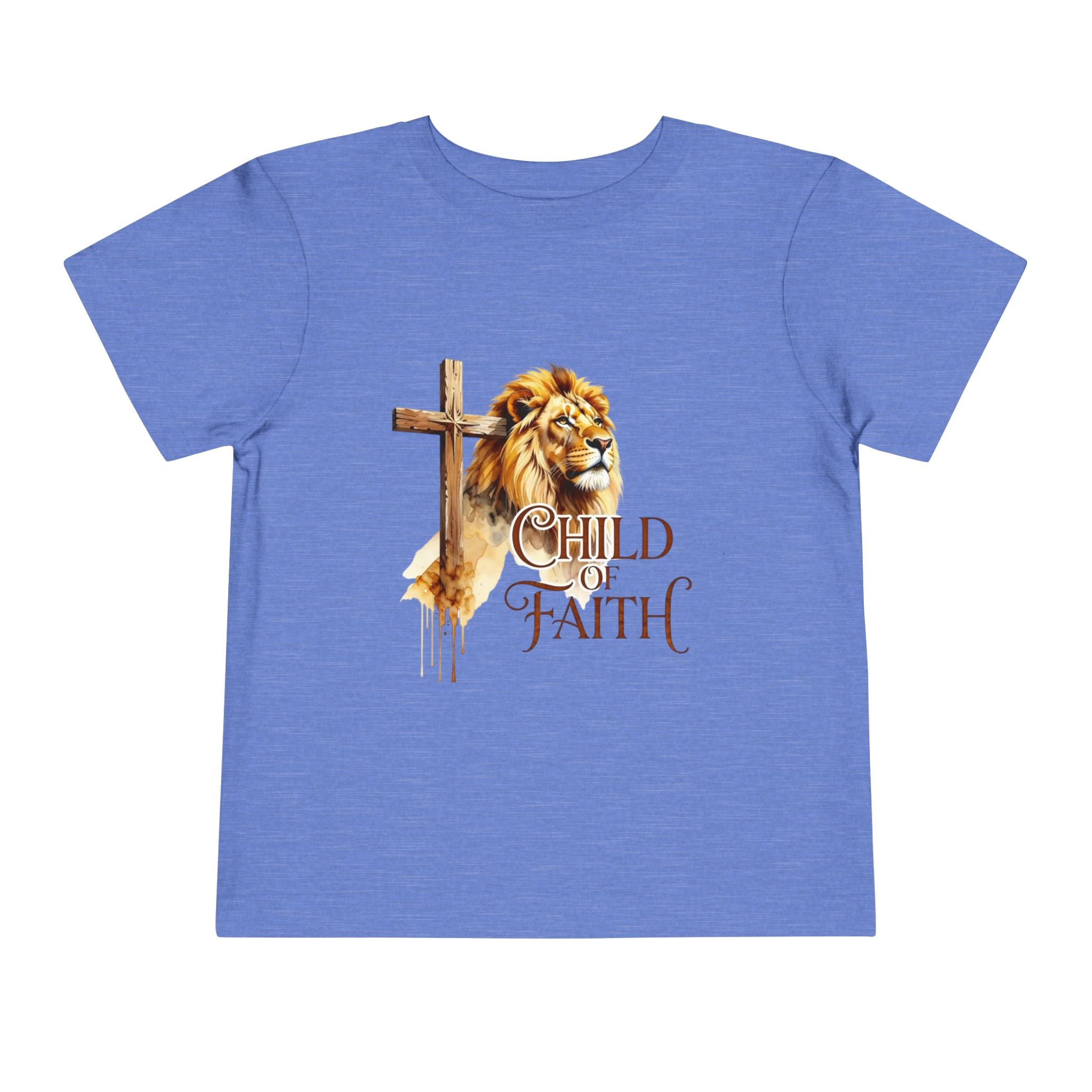 Child of Faith Toddler Tee — Lion & Cross Christian Kids Shirt