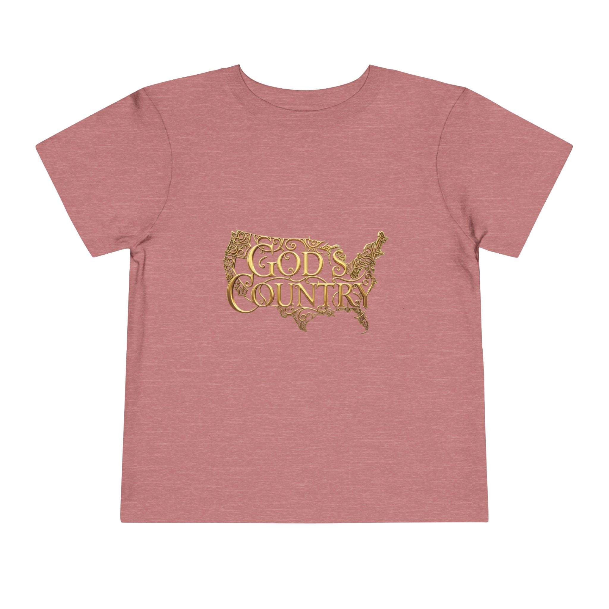Toddler Tee — "God's Country" Gold Map Graphic