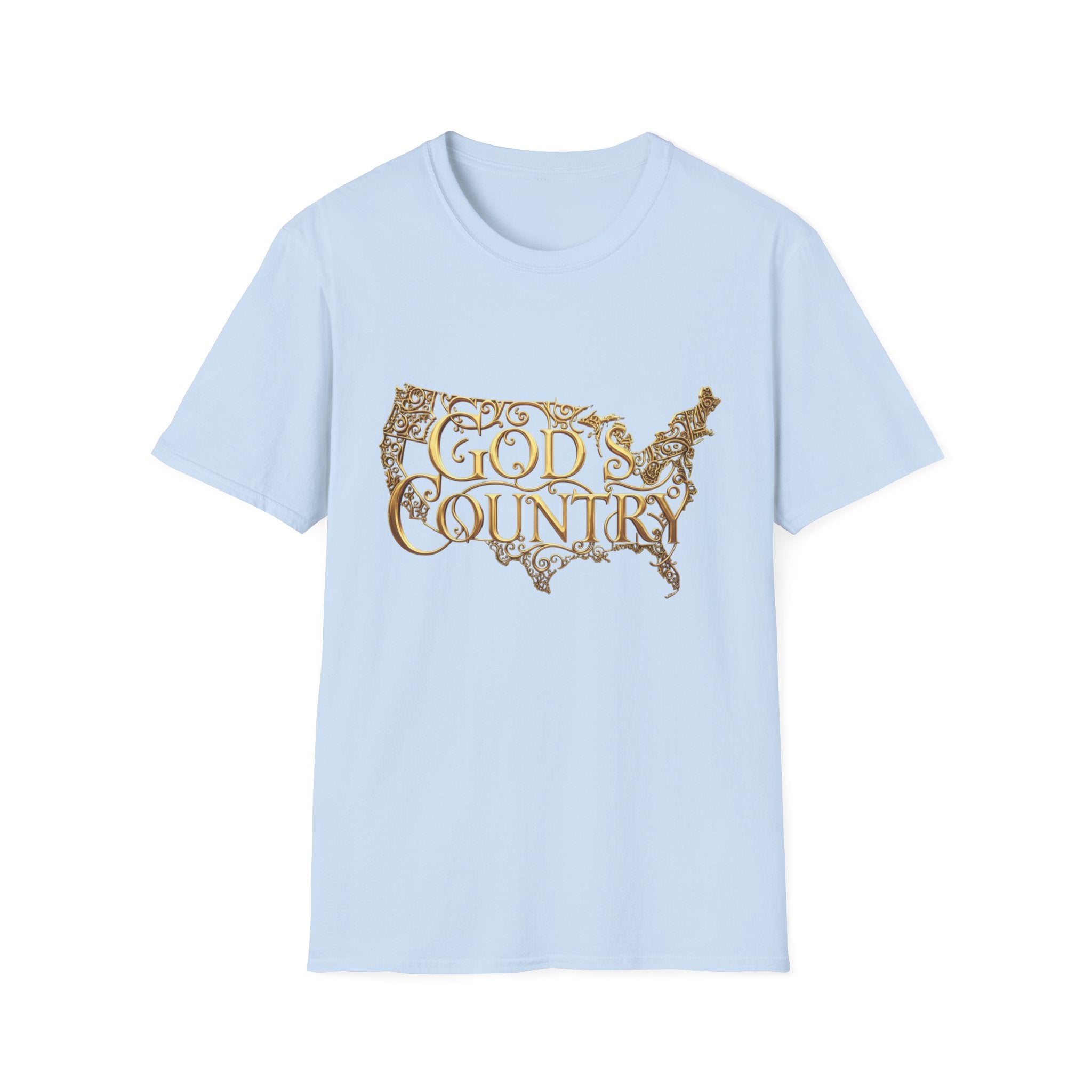 God's Country T-Shirt — Vintage USA Map Faith Tee