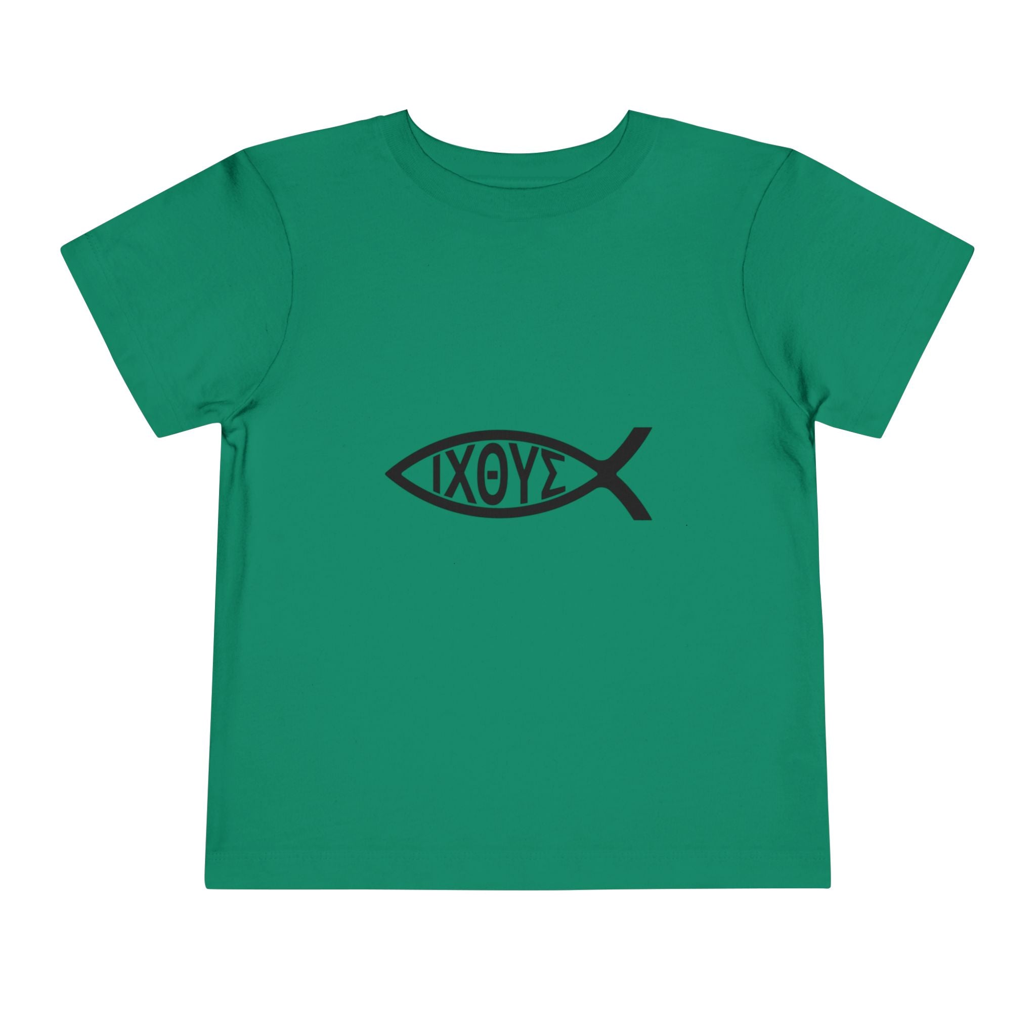 Toddler Tee — Christian Ichthys Fish Logo Kids Shirt (Faith Symbol)