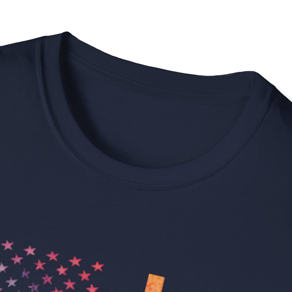 Faith Over Fear American Flag T-Shirt — Christian Cross Patriotic Tee