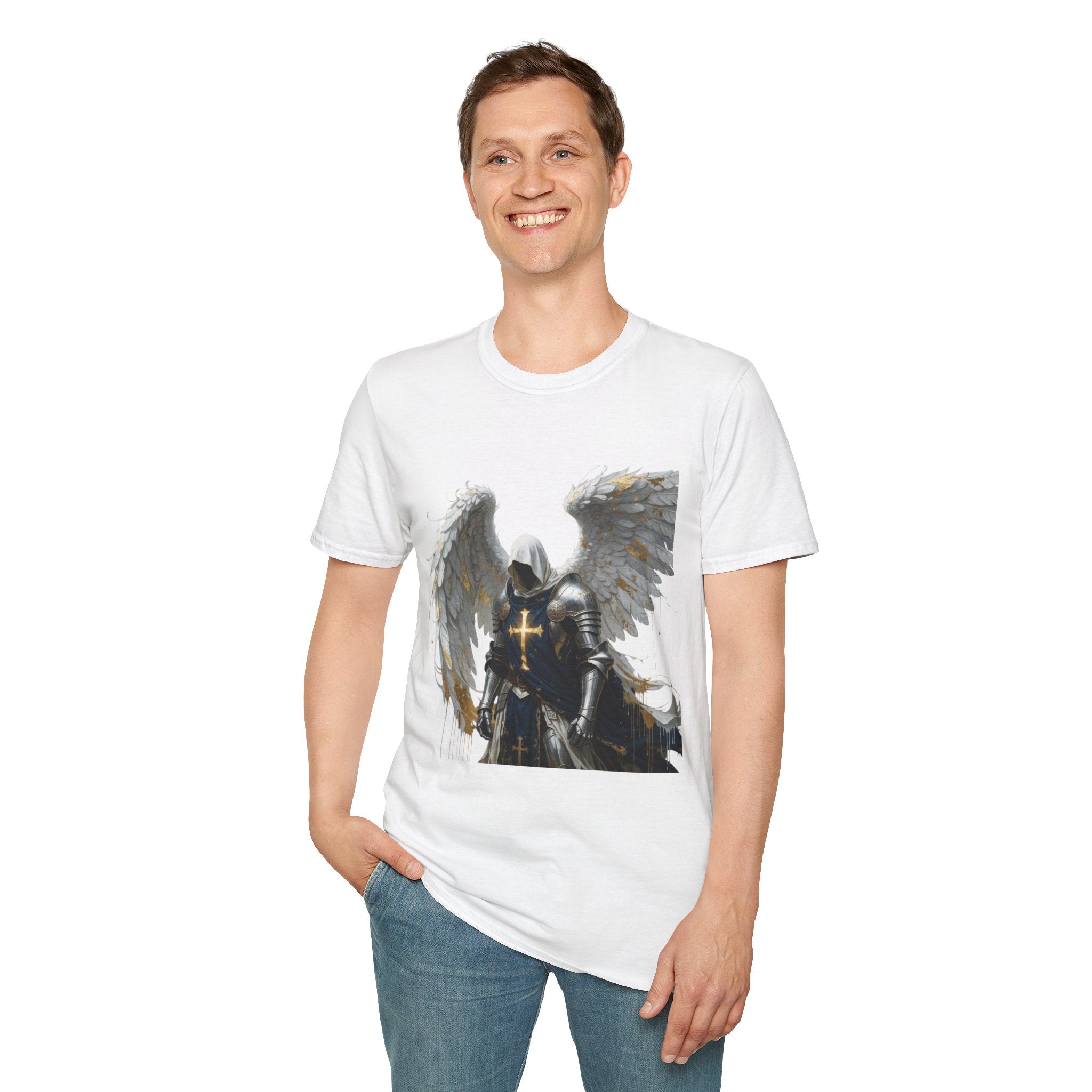 Angel Knight T-Shirt — Gothic Winged Crusader Graphic Tee